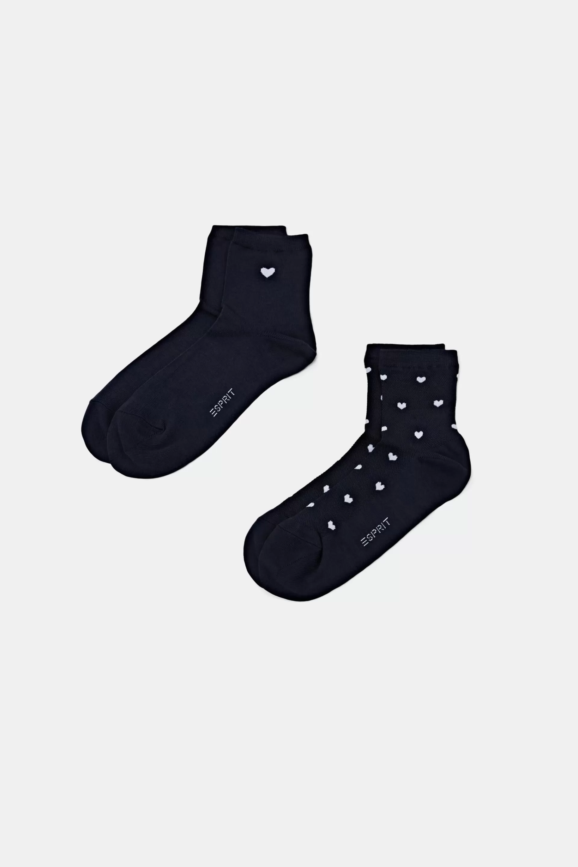 2er-Pack Socken mit Herzprint-ESPRIT Online