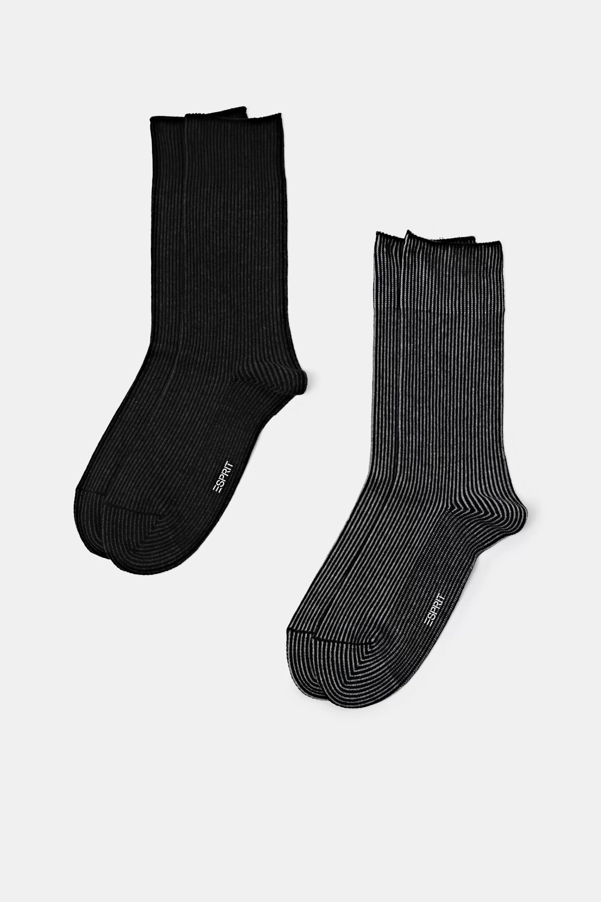 2er-Pack Stricksocken mit Streifenmuster-ESPRIT Hot