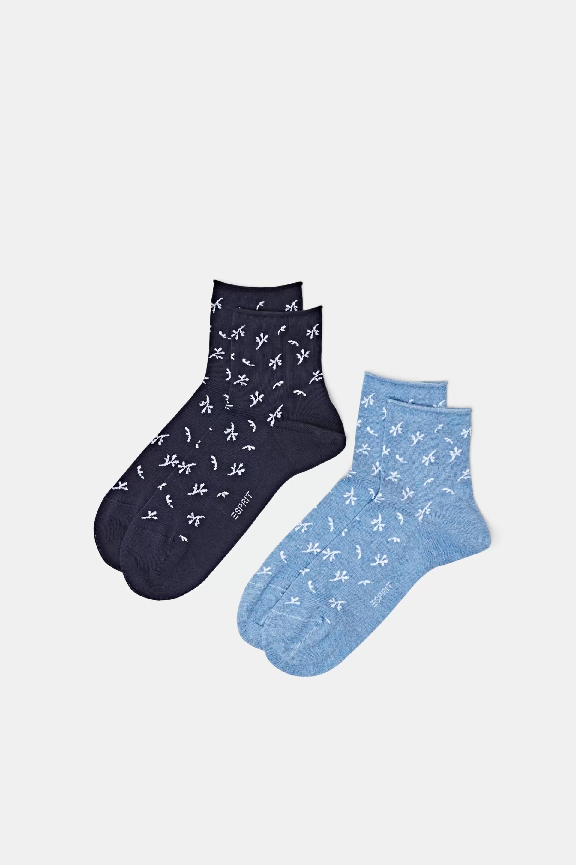 2er-Set Baumwollsocken mit Print-ESPRIT Best