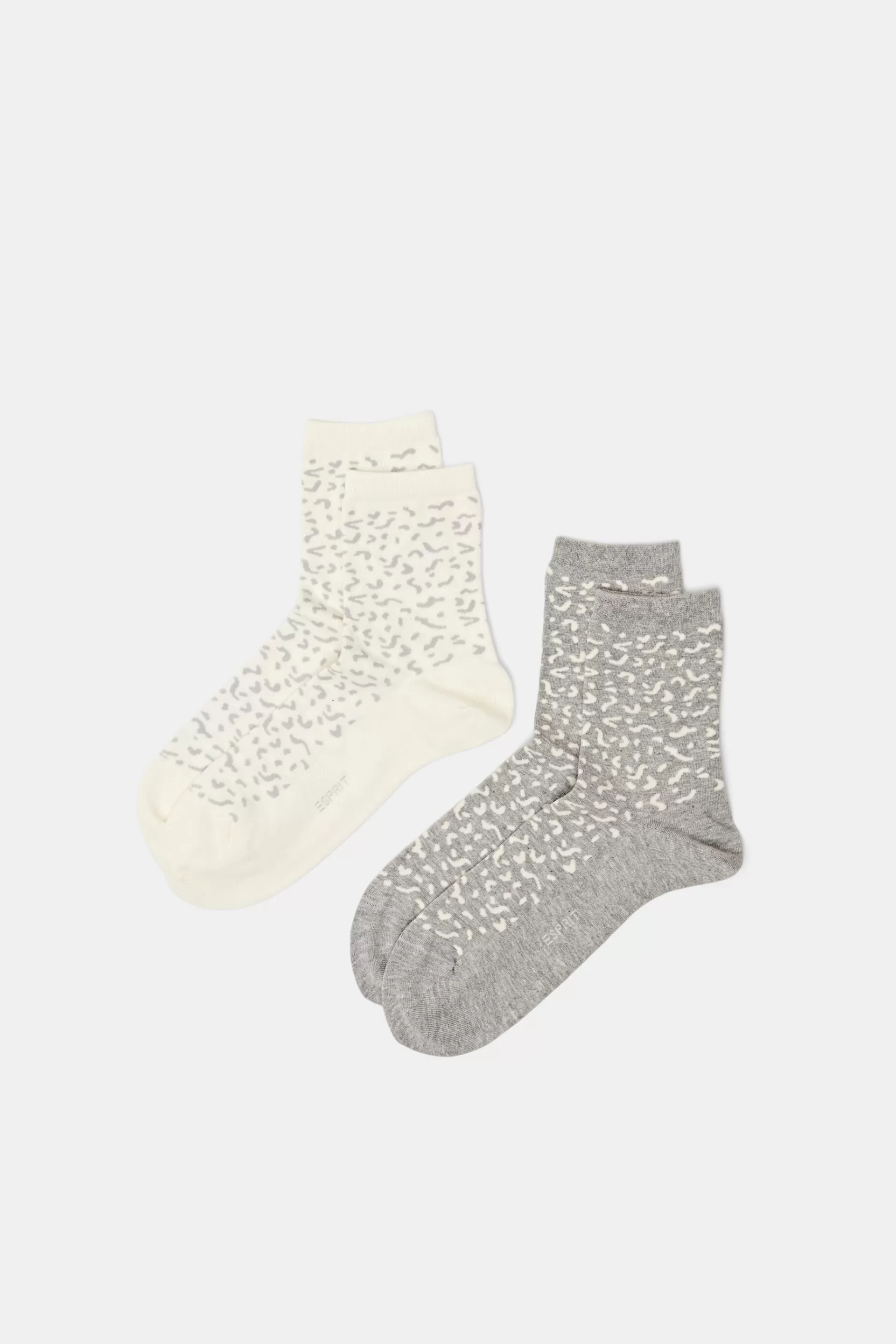 2er-Set Baumwollsocken mit Print-ESPRIT Fashion