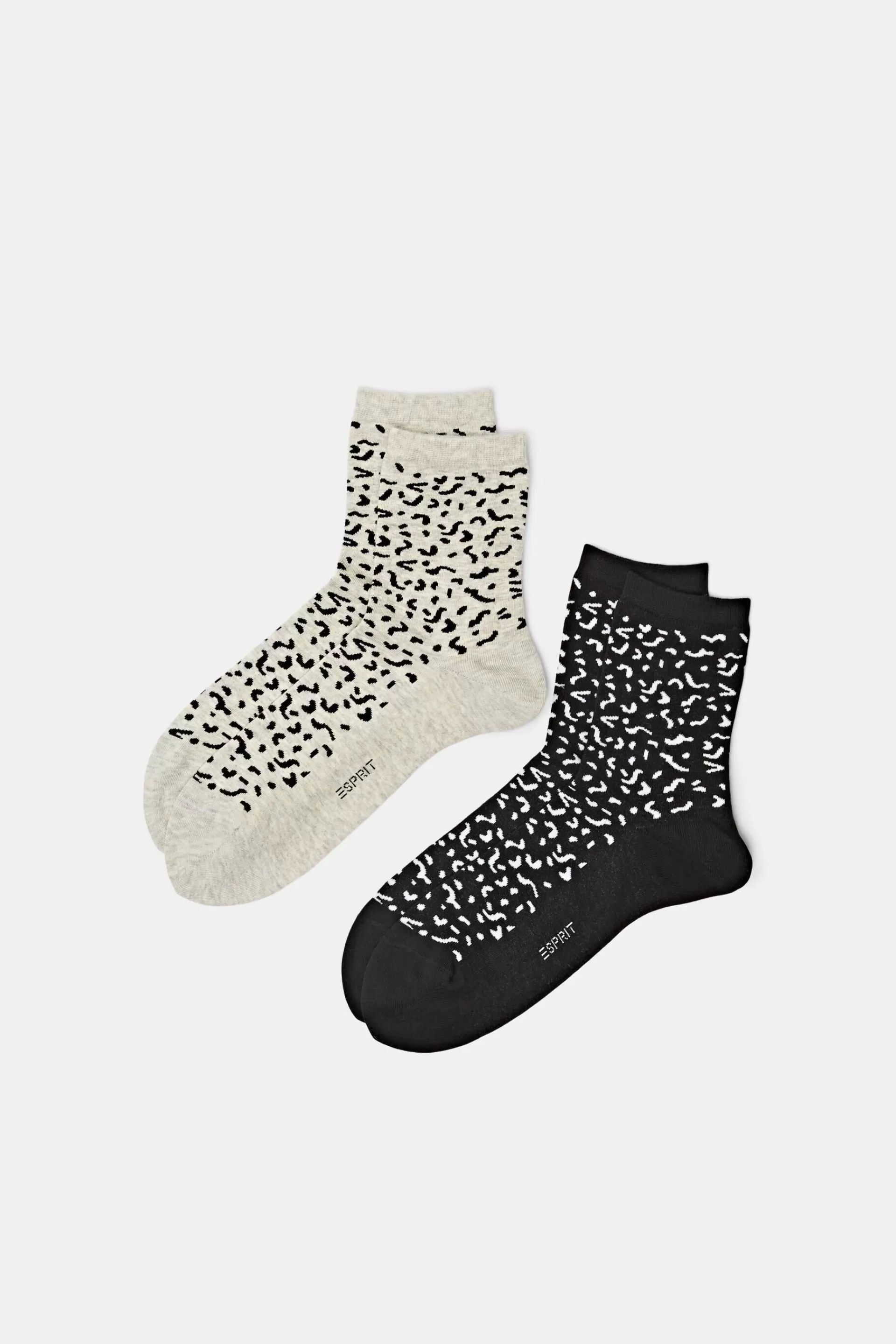 2er-Set Baumwollsocken mit Print-ESPRIT Best