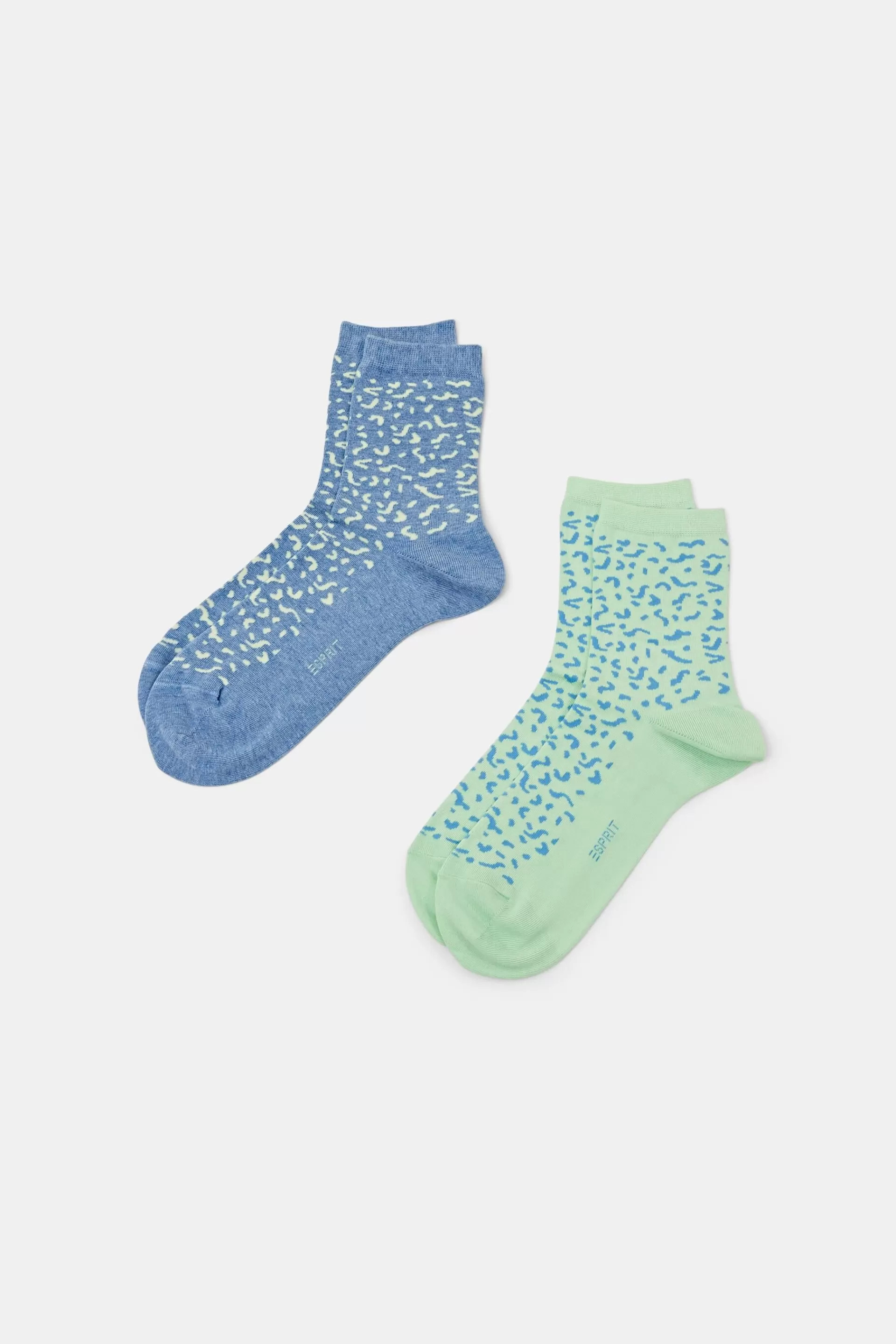 2er-Set Baumwollsocken mit Print-ESPRIT Best