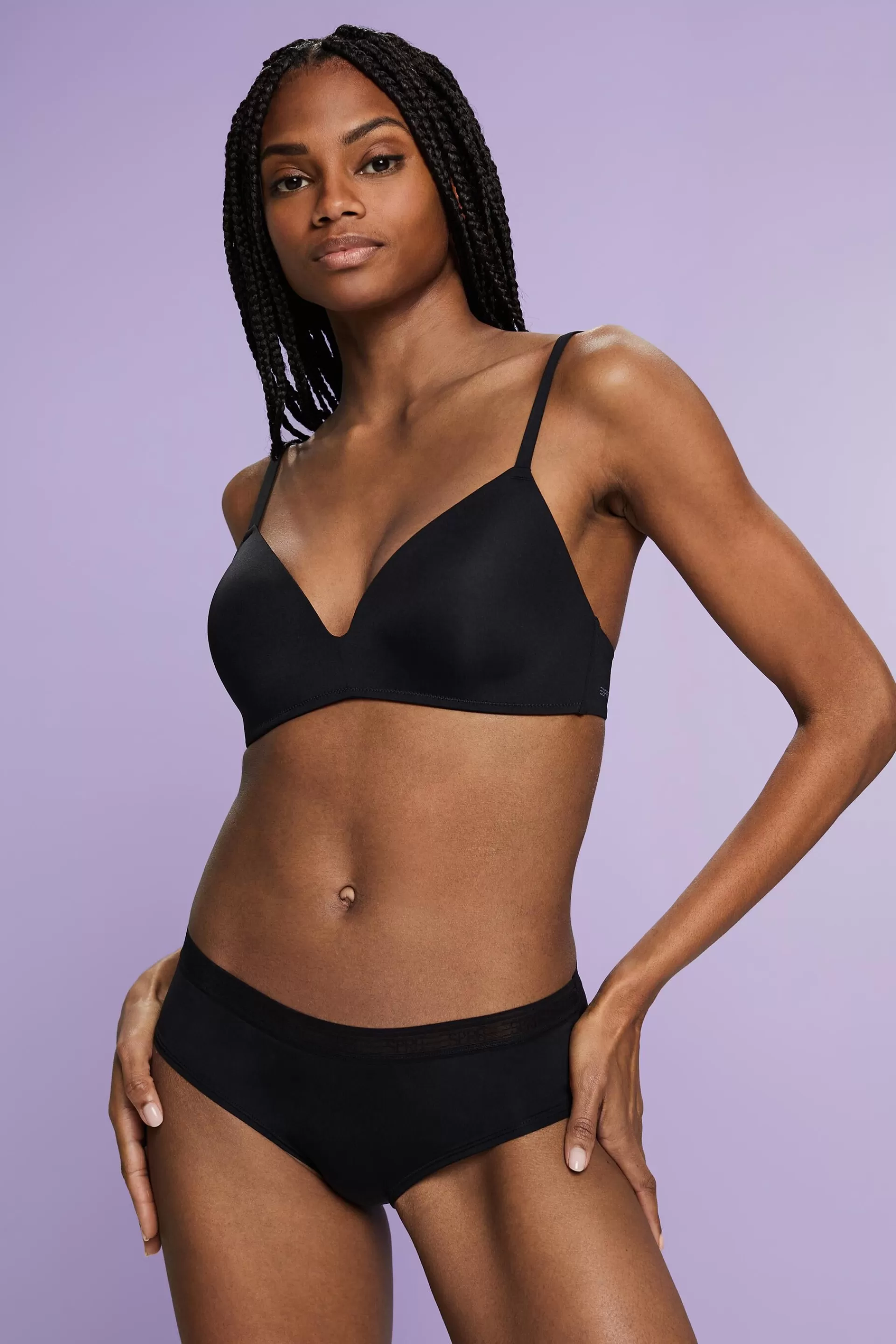 2er-Set Hipster-Slips aus Mikrofaser mit Logo-ESPRIT Fashion