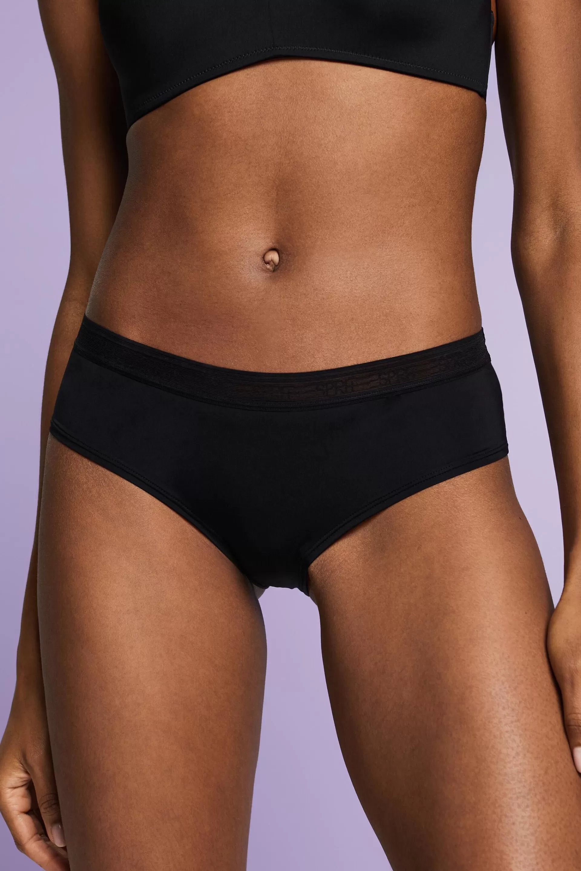 2er-Set Hipster-Slips aus Mikrofaser mit Logo-ESPRIT Fashion