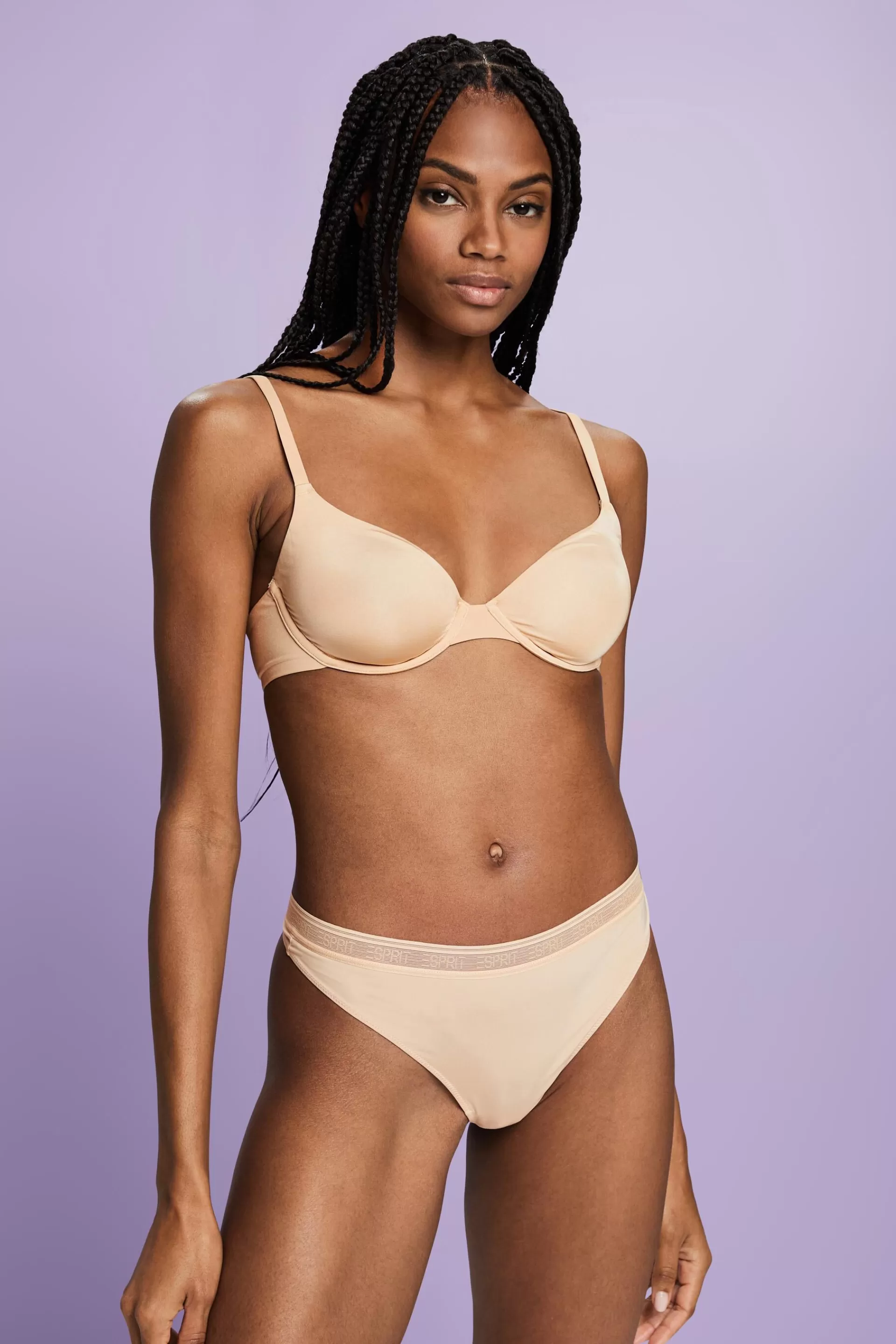 2er-Set Hipster-String aus Mikrofaser mit Logo-ESPRIT Store