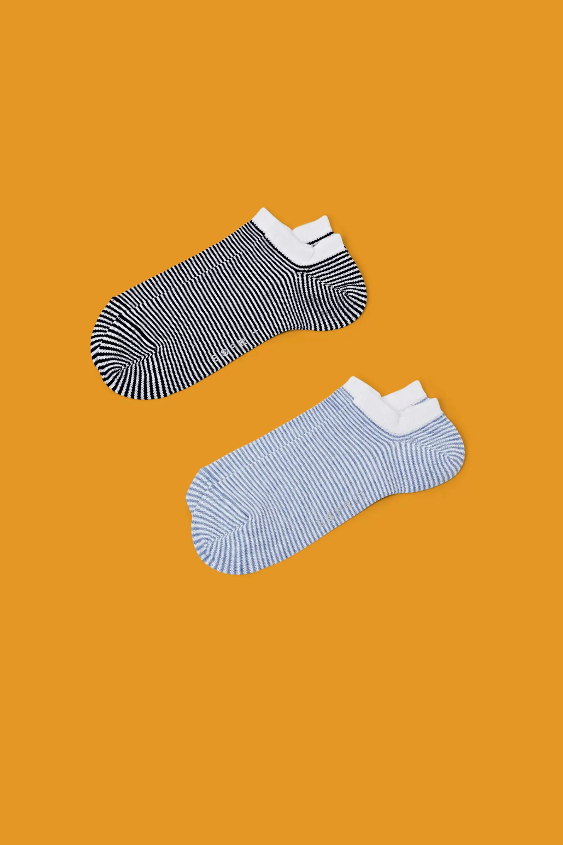 2er-Set Sneakersocken im Streifendesign-ESPRIT New