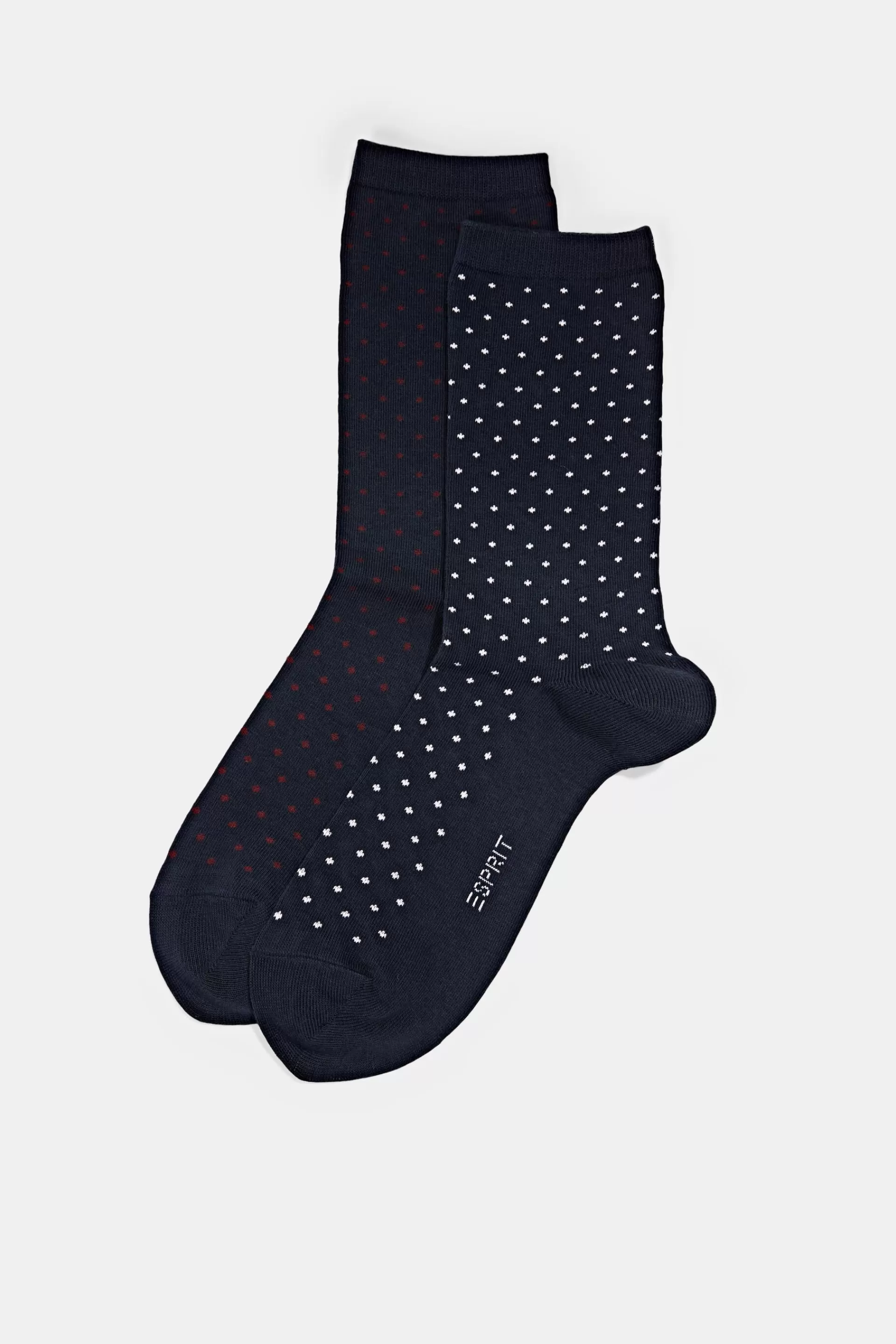 2er-Set Socken mit Polka Dots, Bio-Baumwolle-ESPRIT Online