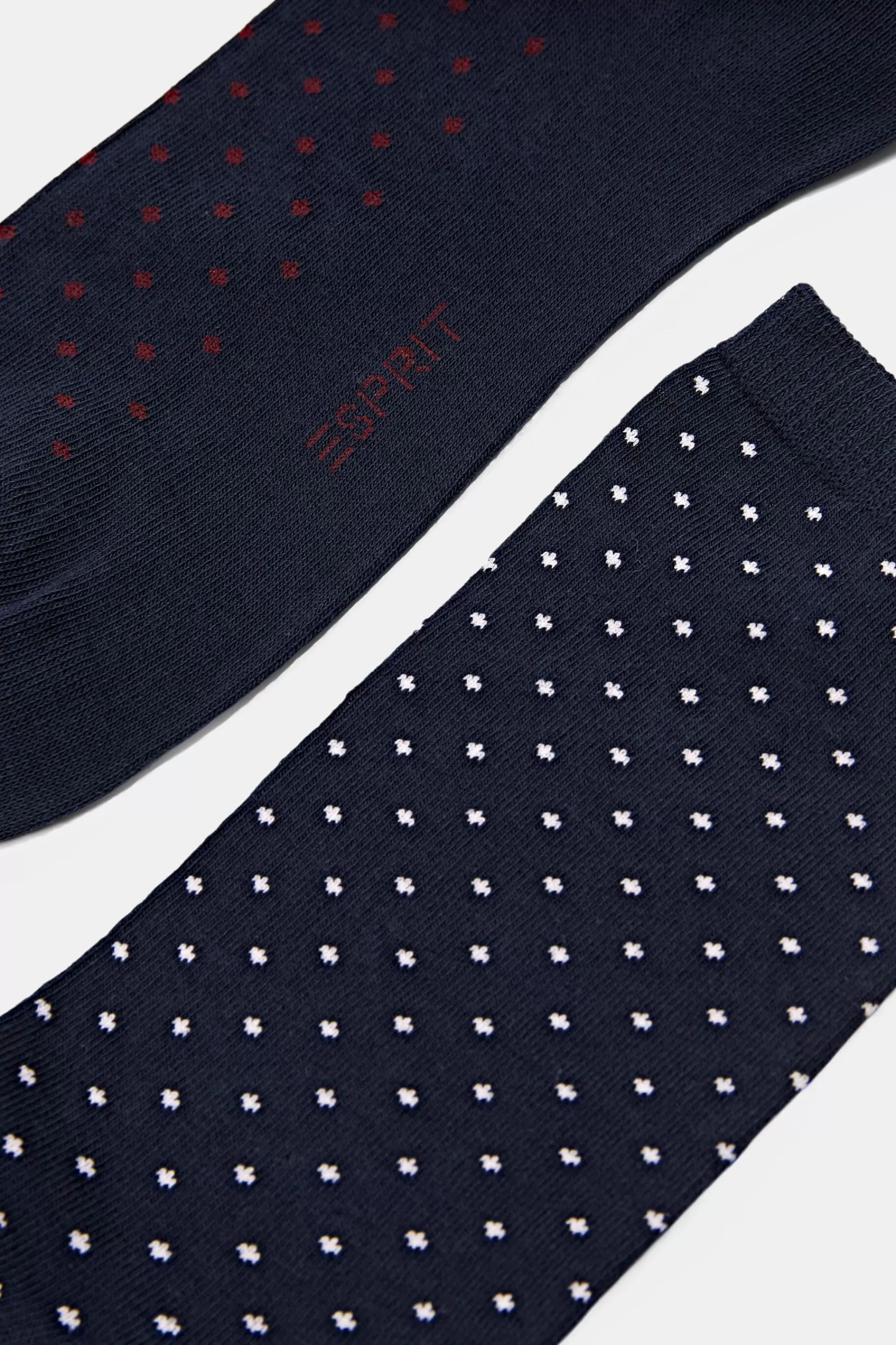 2er-Set Socken mit Polka Dots, Bio-Baumwolle-ESPRIT Online
