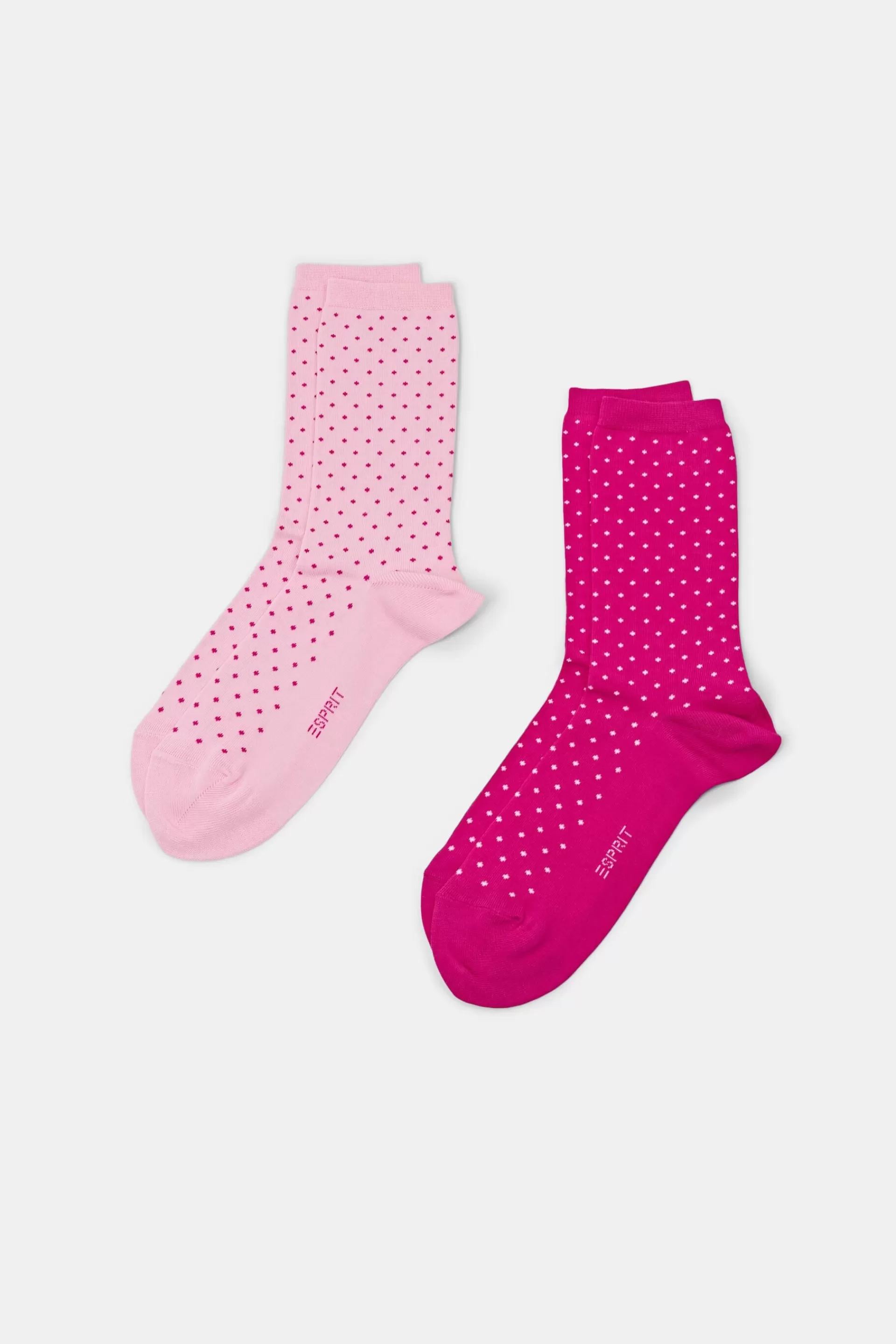 2er-Set Socken mit Polka Dots, Bio-Baumwolle-ESPRIT Clearance