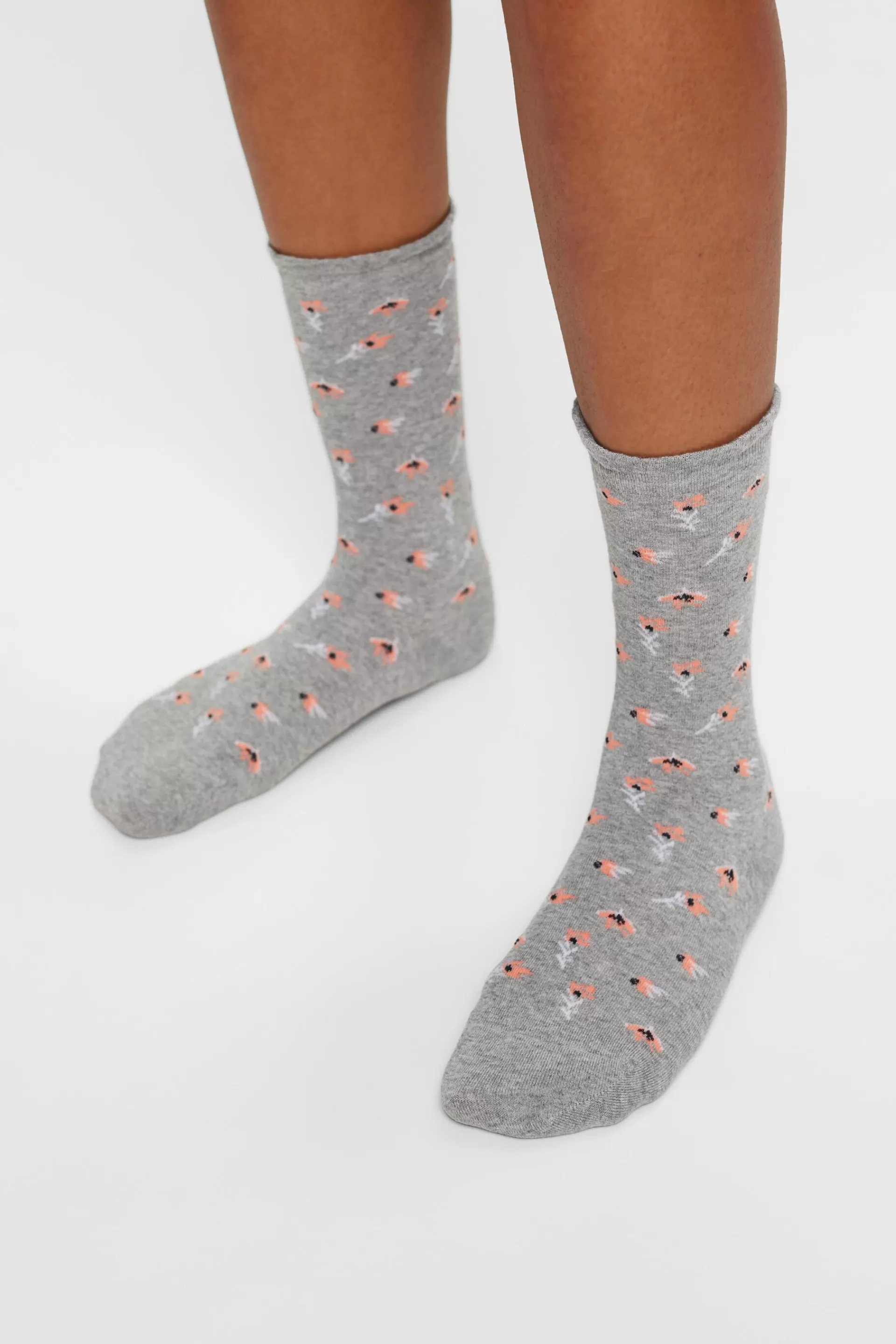 2er-Set Stricksocken mit floralem Muster-ESPRIT Shop
