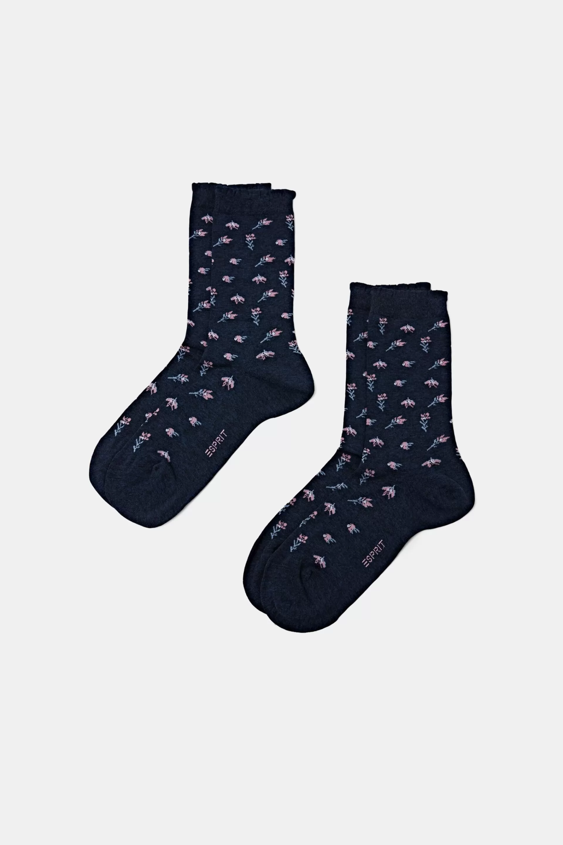 2er-Set Stricksocken mit floralem Muster-ESPRIT Flash Sale