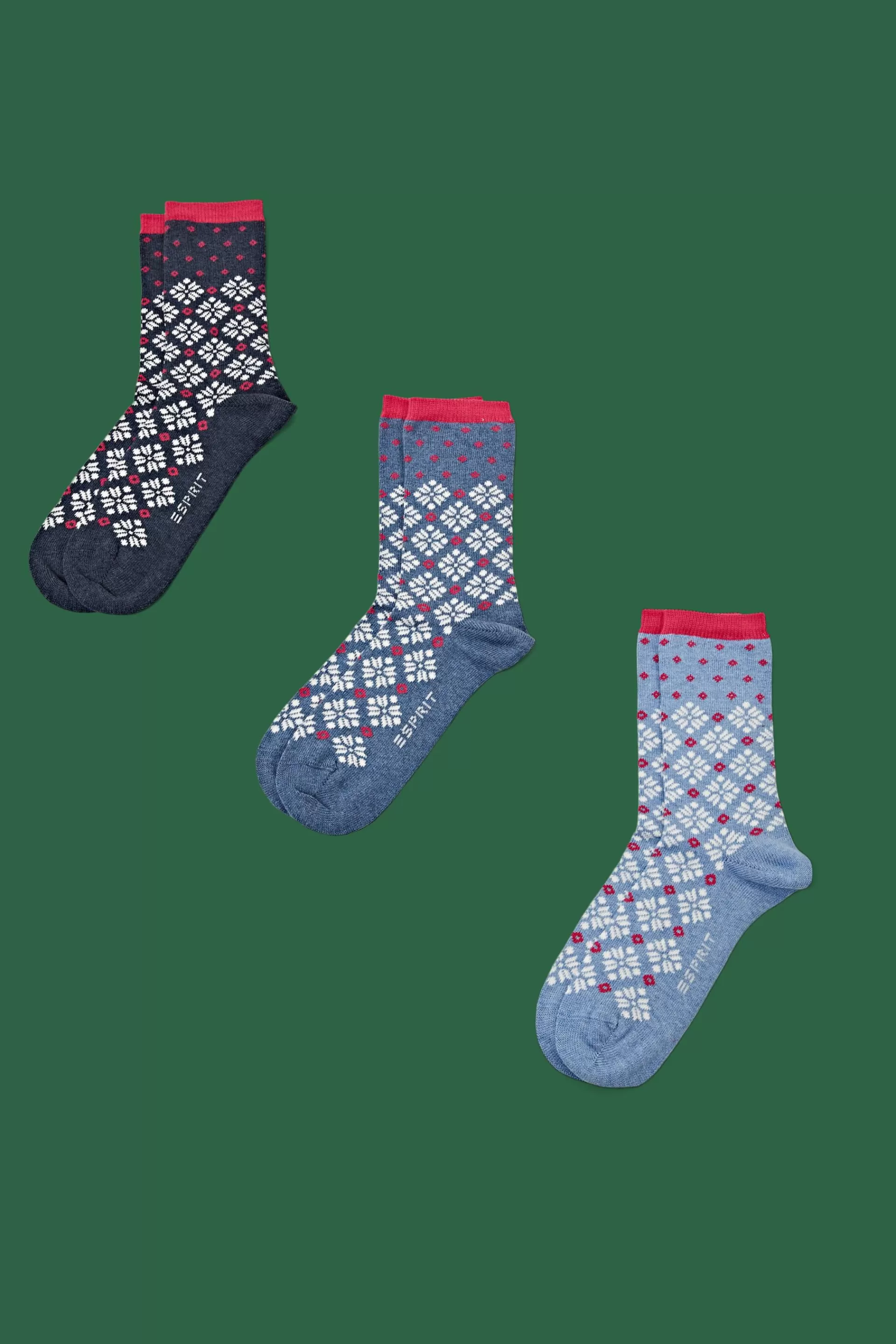 3er-Pack grobe Norweger-Stricksocken-ESPRIT Online
