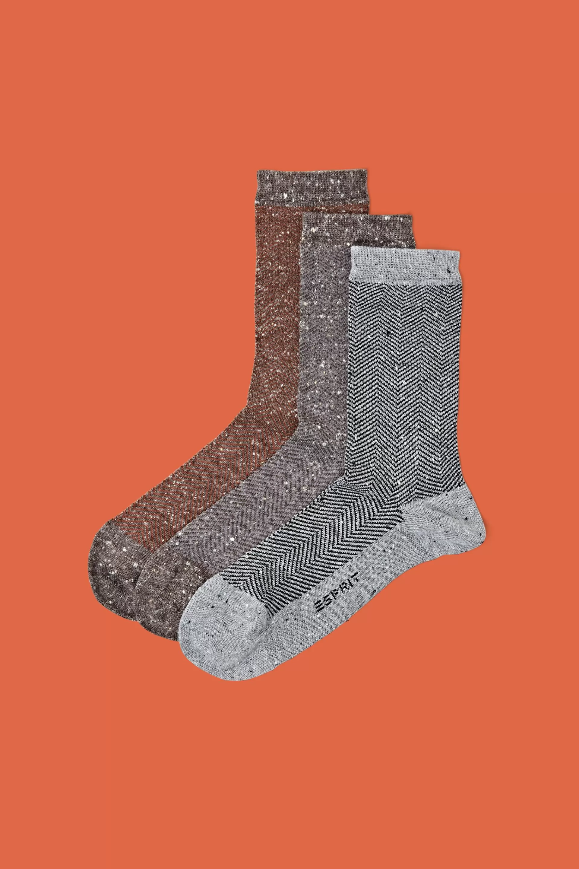 3er-Pack Socken mit Fischgratmuster-ESPRIT Best Sale