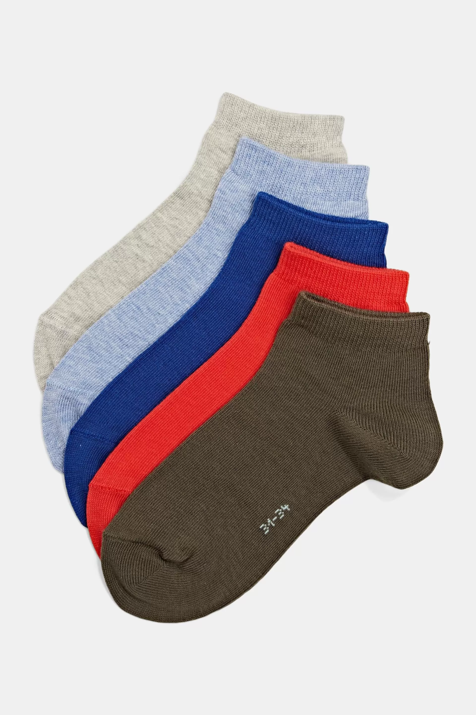 5er-Pack unifarbene Socken, Bio-Baumwoll-Mix-ESPRIT Outlet