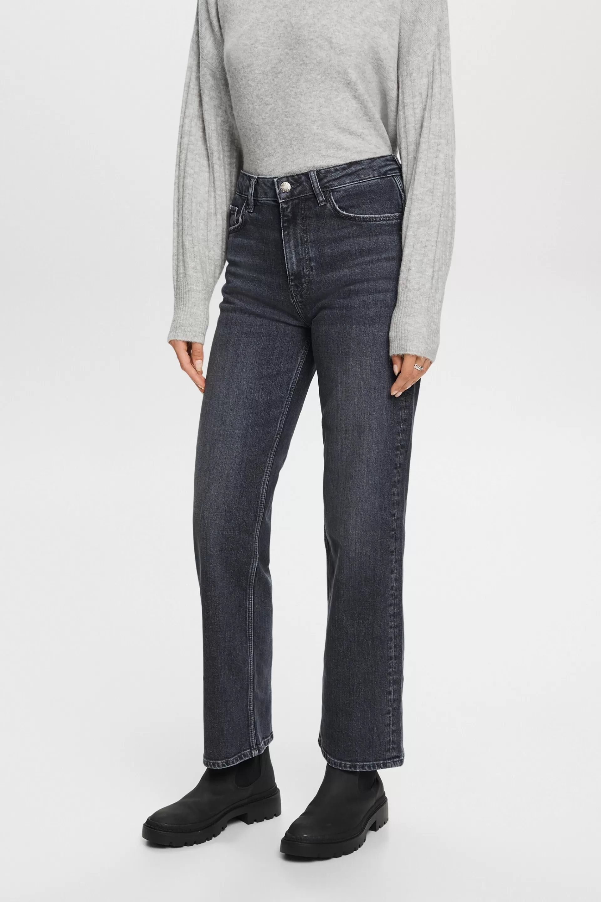 80er-Jeans mit geradem Bein in Knöchellänge-ESPRIT Cheap