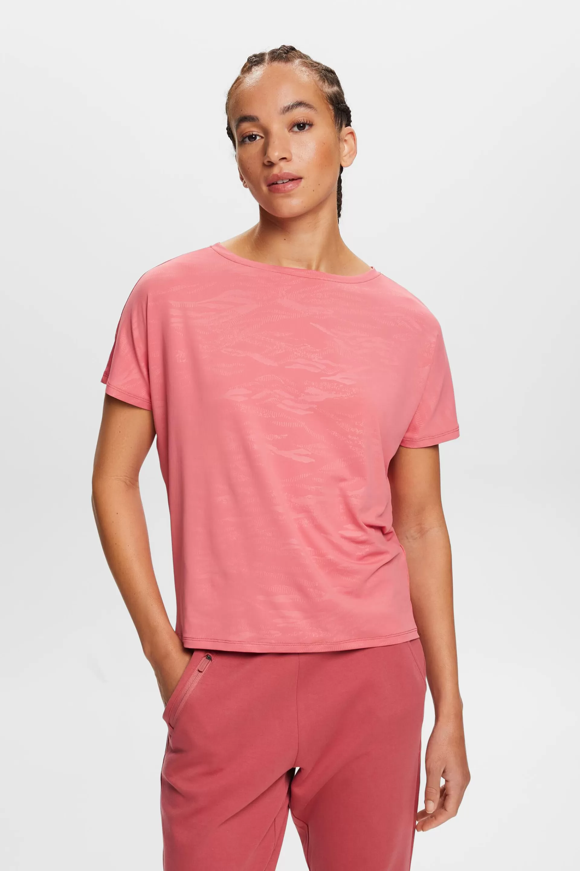 Active T-Shirt mit Prägung, E-DRY-ESPRIT Hot