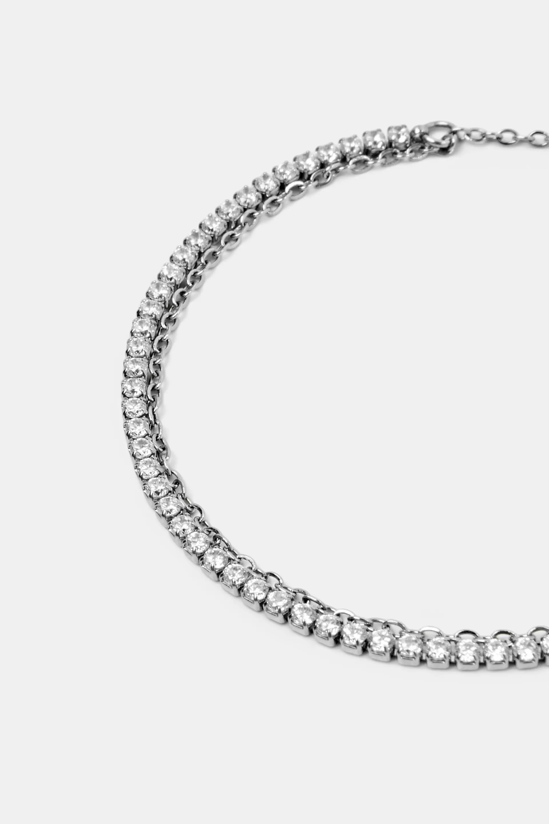 Armband mit Zirkonia, Edelstahl-ESPRIT Discount