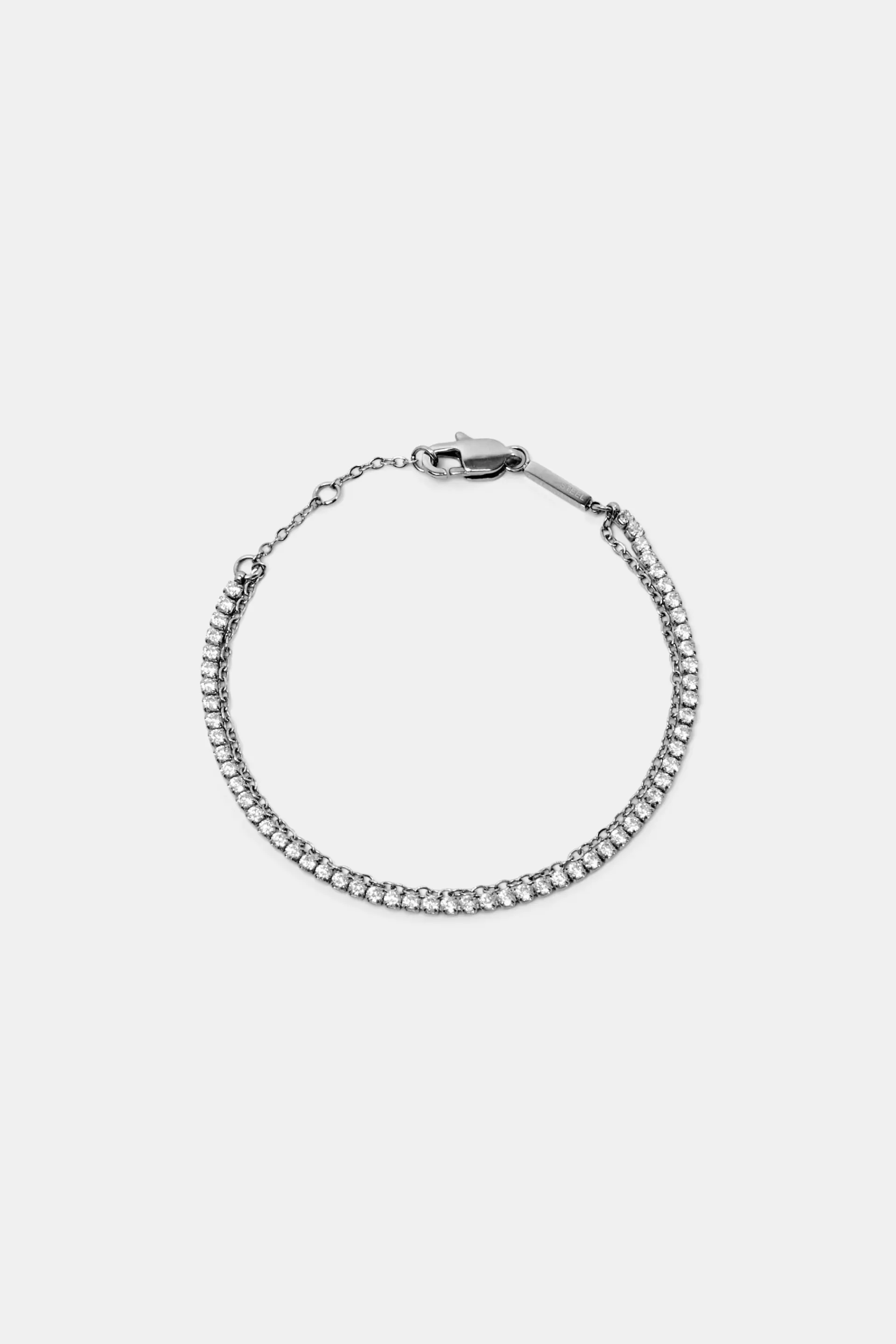 Armband mit Zirkonia, Edelstahl-ESPRIT Discount