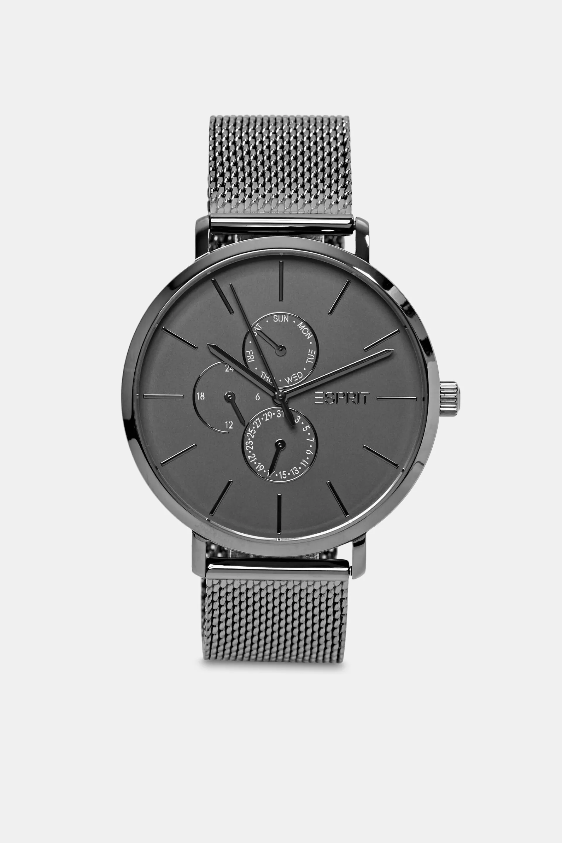 Armbanduhr mit Milanaiseband aus Edelstahl-ESPRIT Hot