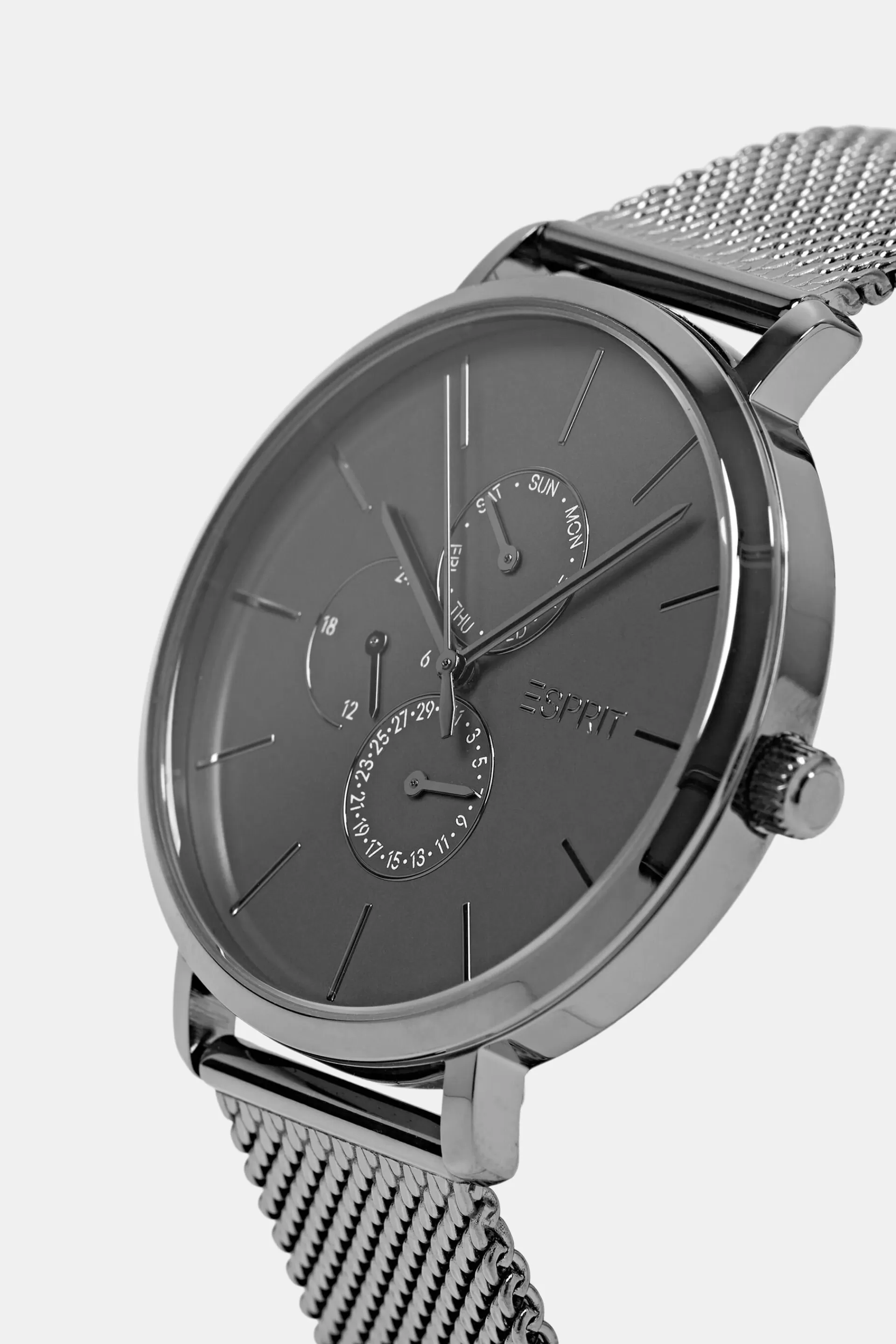 Armbanduhr mit Milanaiseband aus Edelstahl-ESPRIT Hot