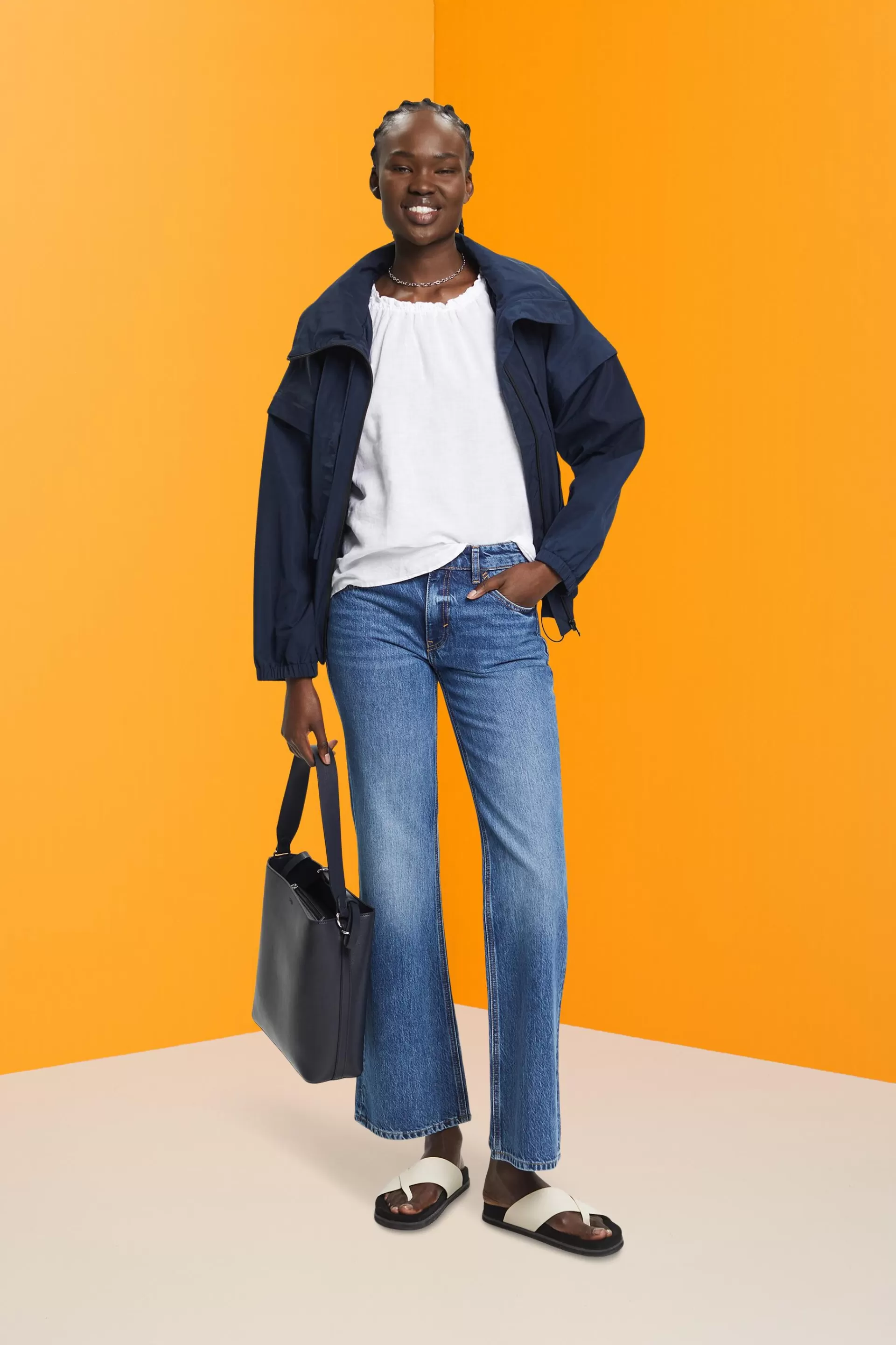 Ärmellos Bluse aus einem Leinenmix-ESPRIT Flash Sale