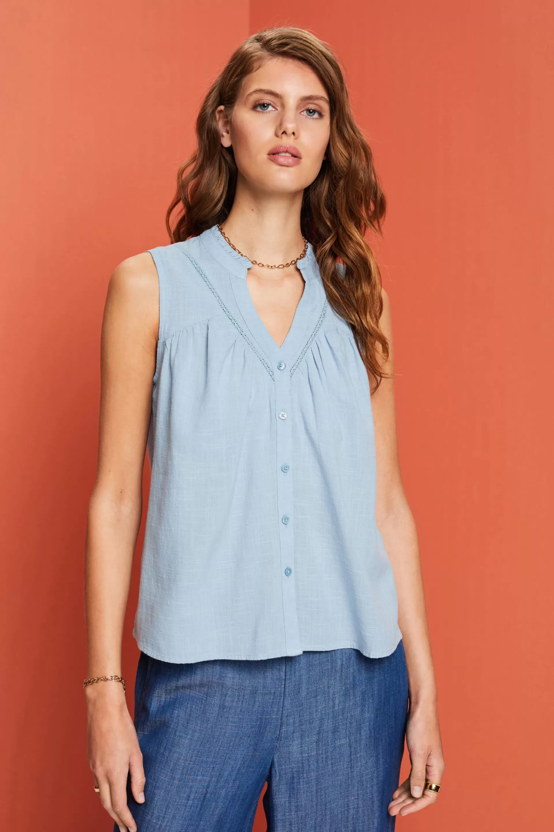 Ärmellose Bluse-ESPRIT Online