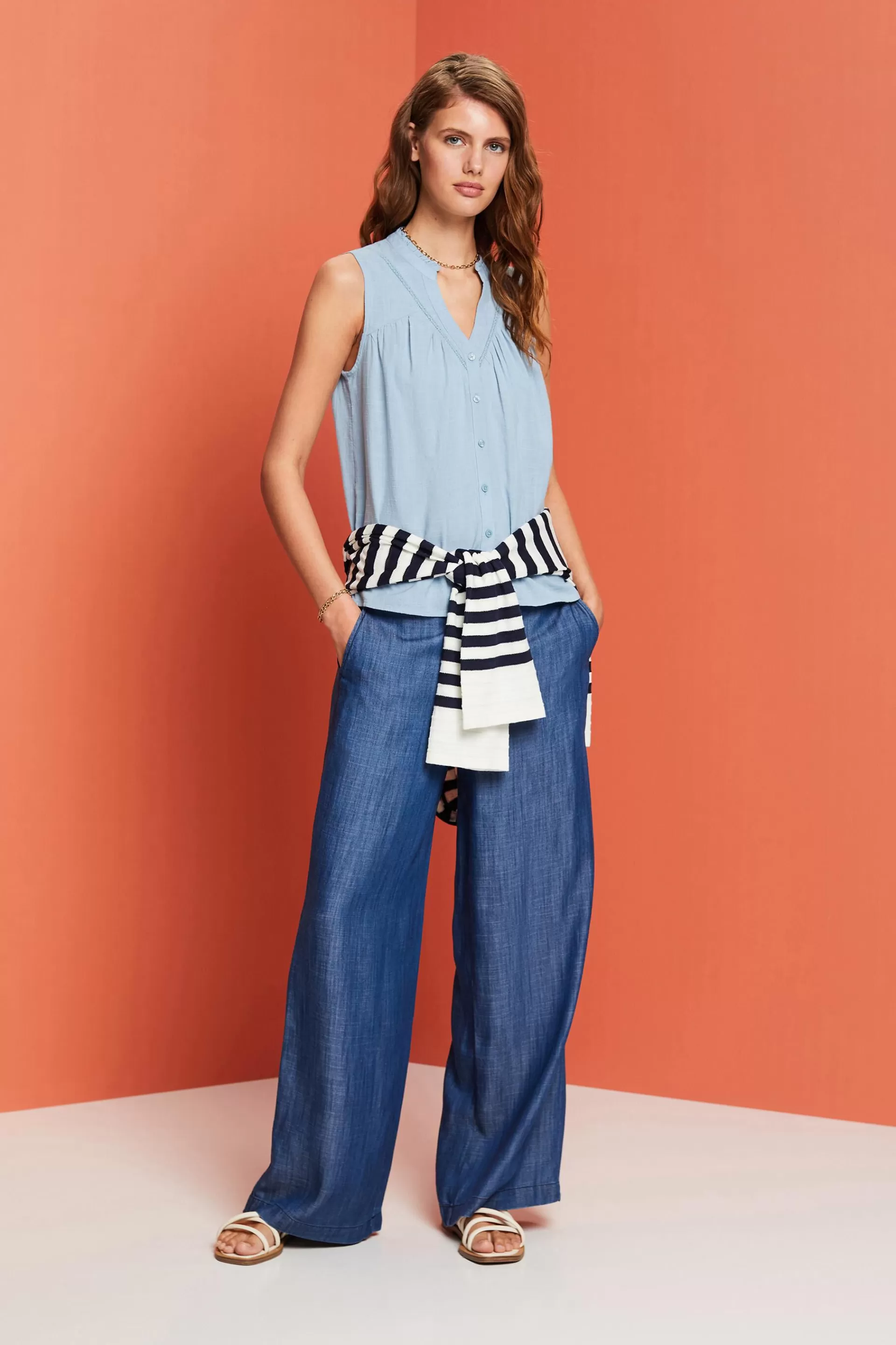 Ärmellose Bluse-ESPRIT Online