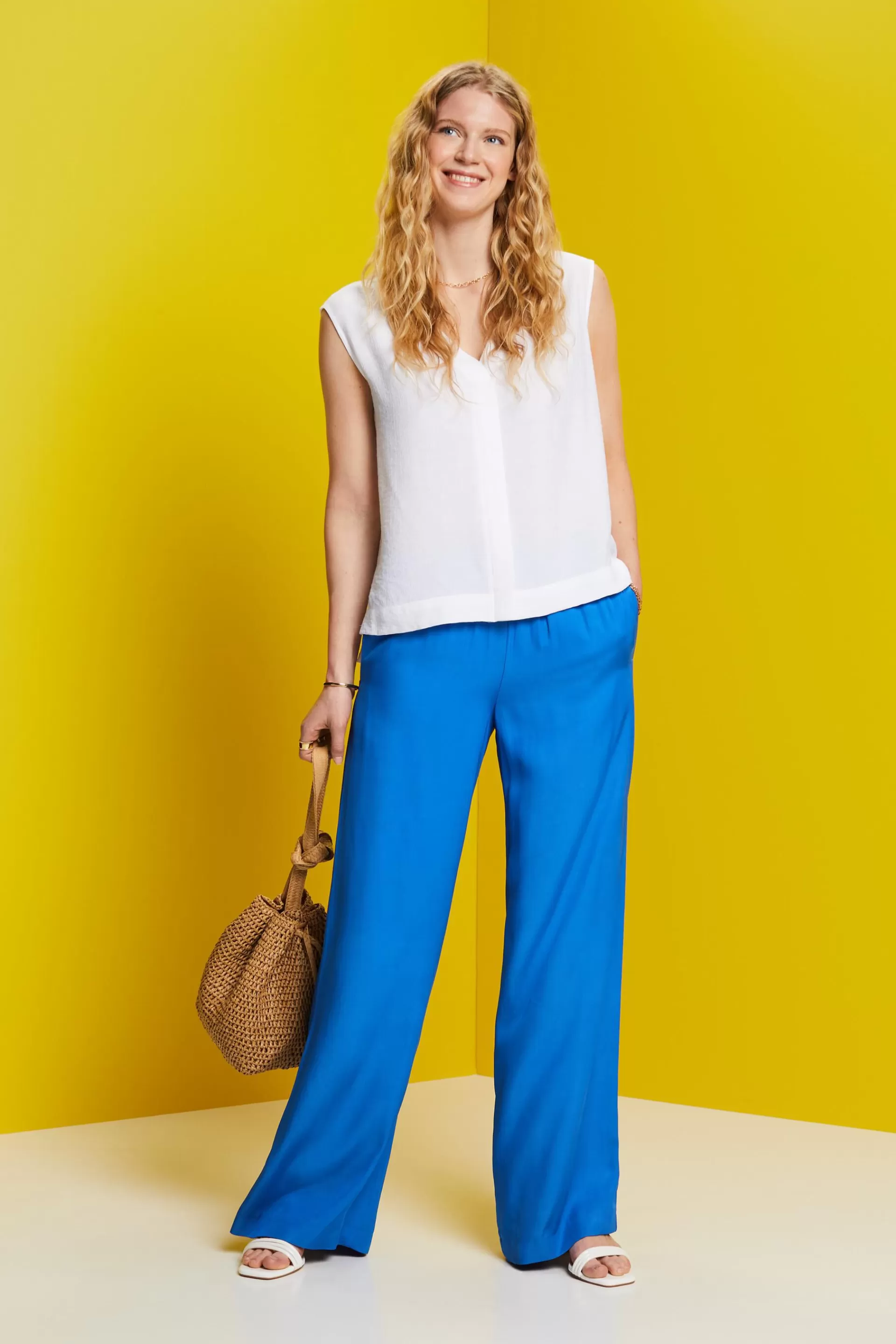 Ärmellose Bluse in Crinkle-Optik-ESPRIT Cheap