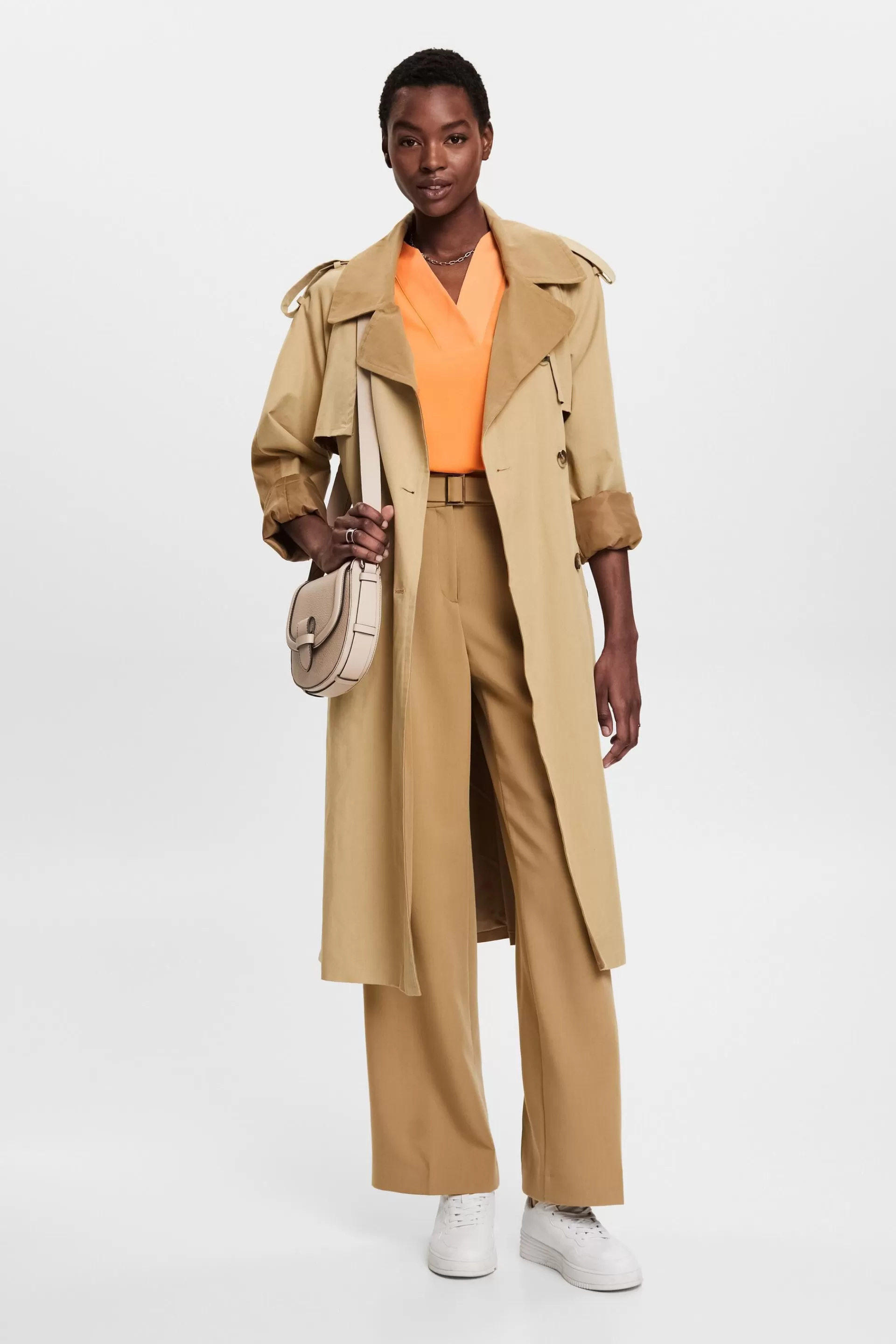Ärmellose Bluse mit V-Ausschnitt-ESPRIT Fashion