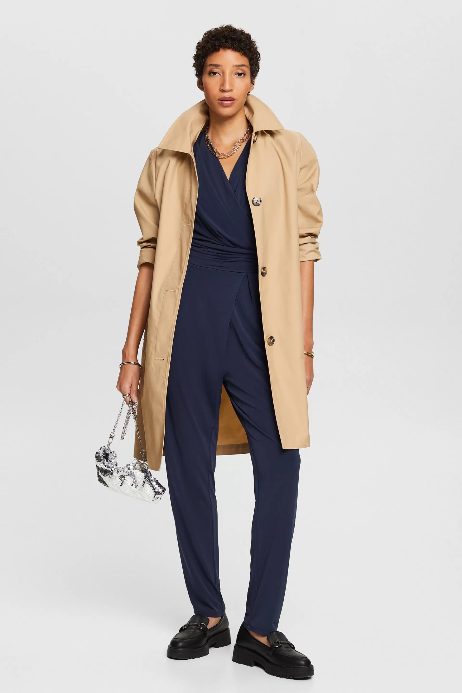 Ärmelloser Jumpsuit mit V-Ausschnitt-ESPRIT Best Sale