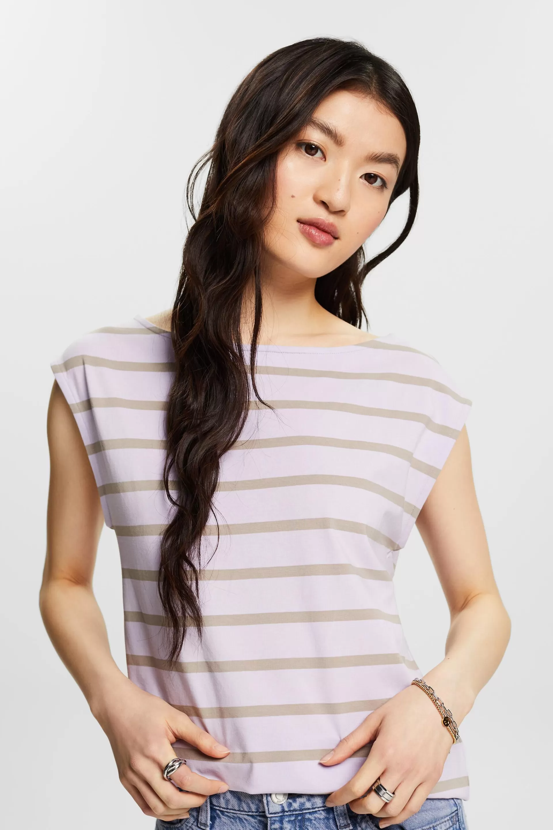 Ärmelloses T-Shirt im Streifenlook-ESPRIT Best Sale