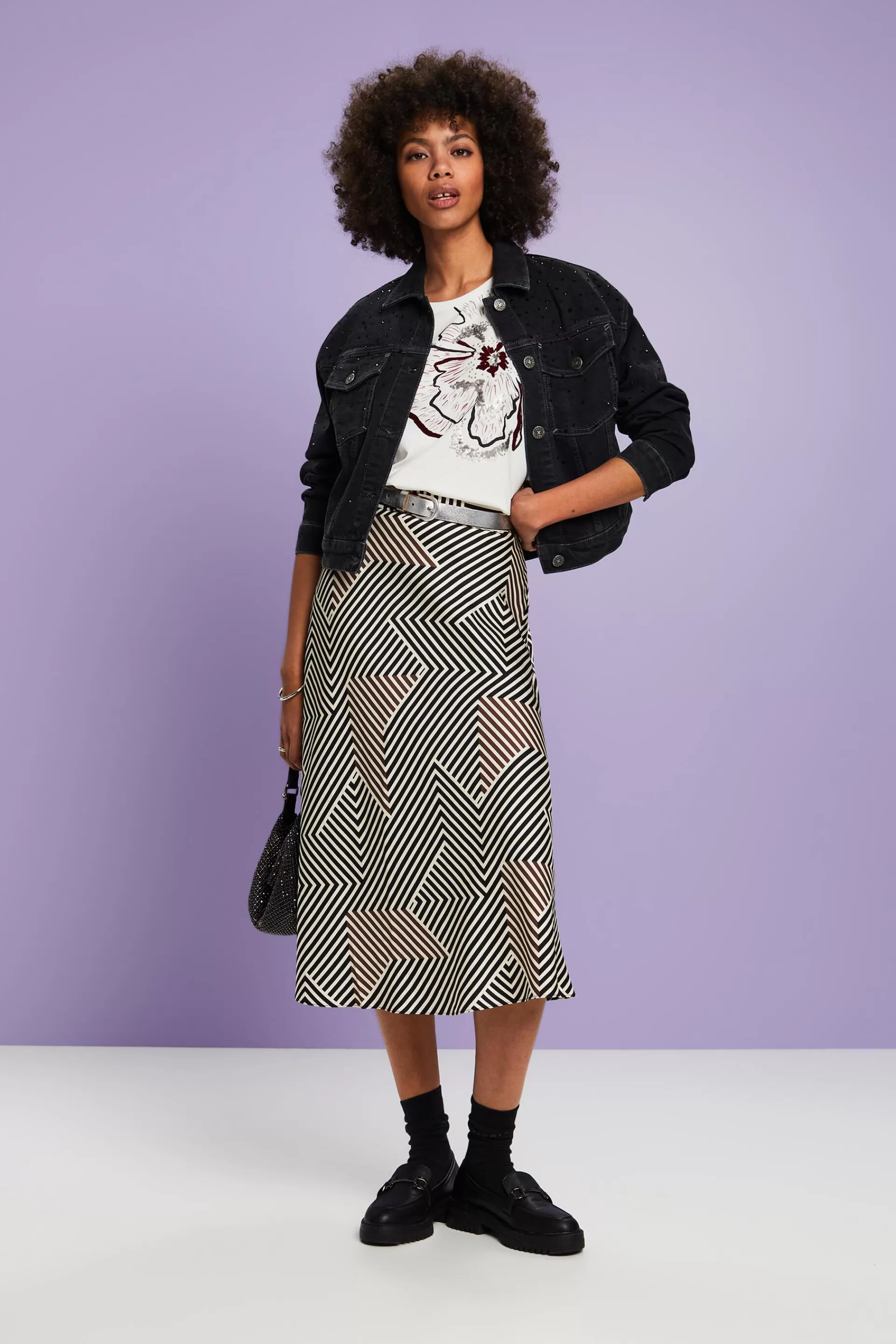 Ärmelloses T-Shirt mit Print und Pailletten-ESPRIT Discount