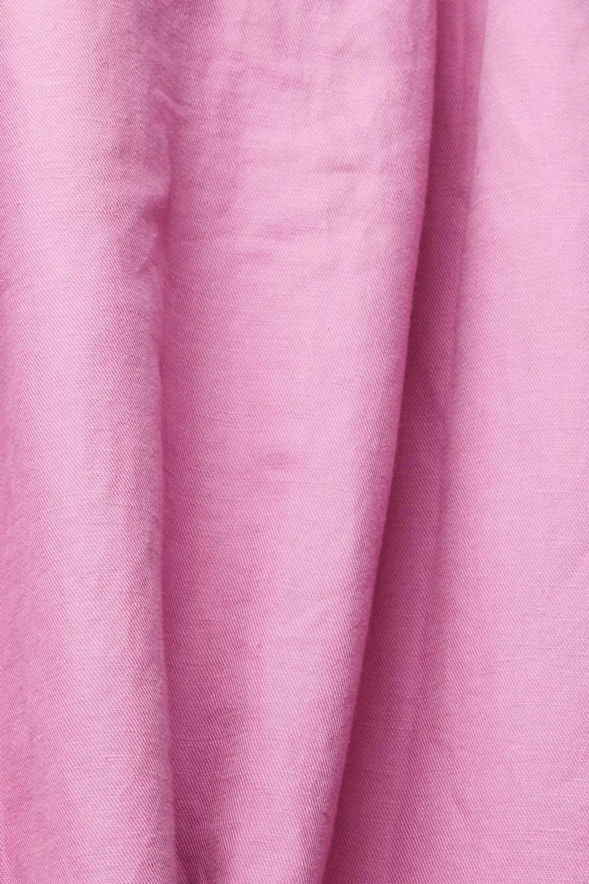 Aus Leinen-Mix: Hemdblusenkleid mit Gürtel-ESPRIT Best
