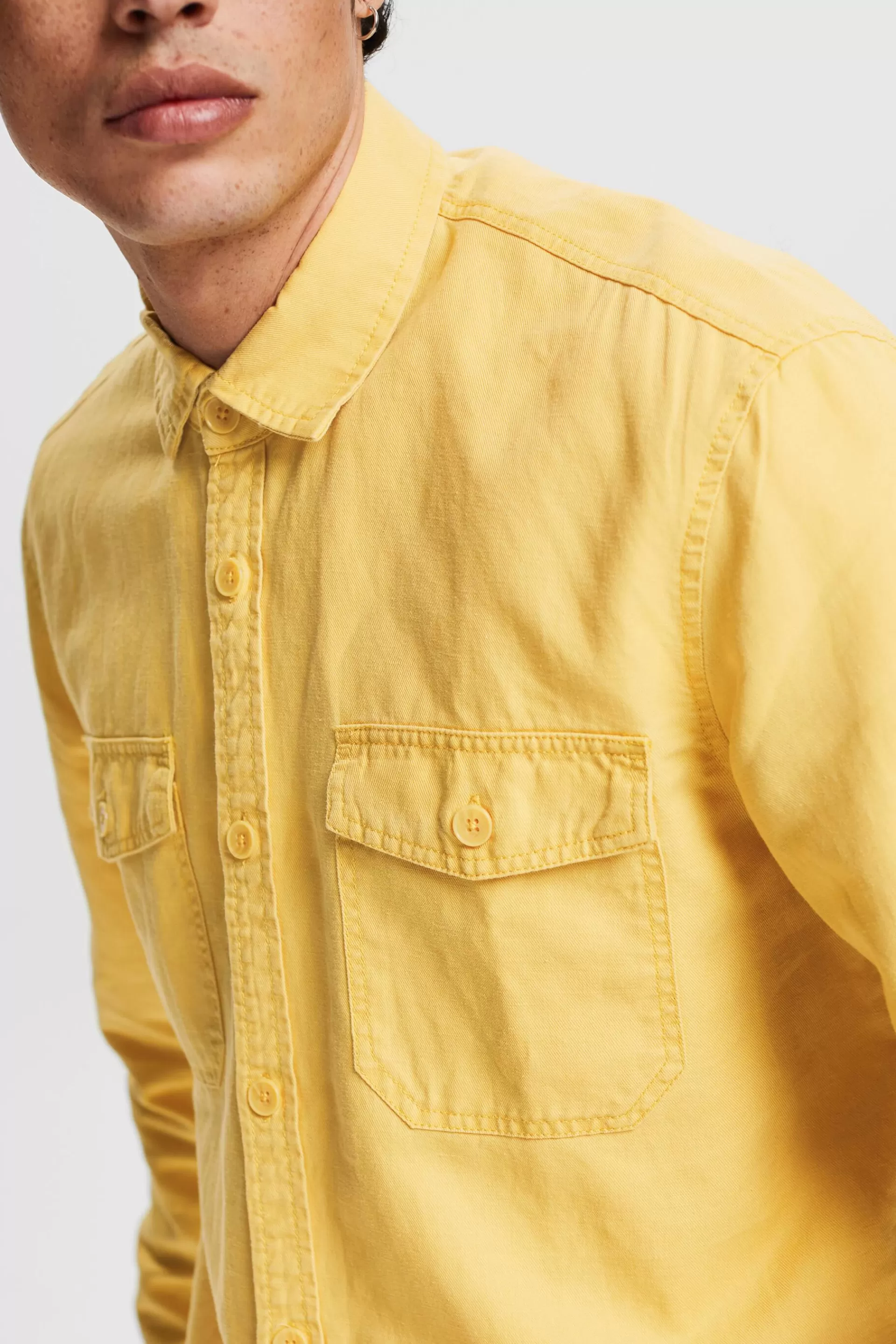 Aus Leinen-Mix: Oversize-Hemd-ESPRIT Sale