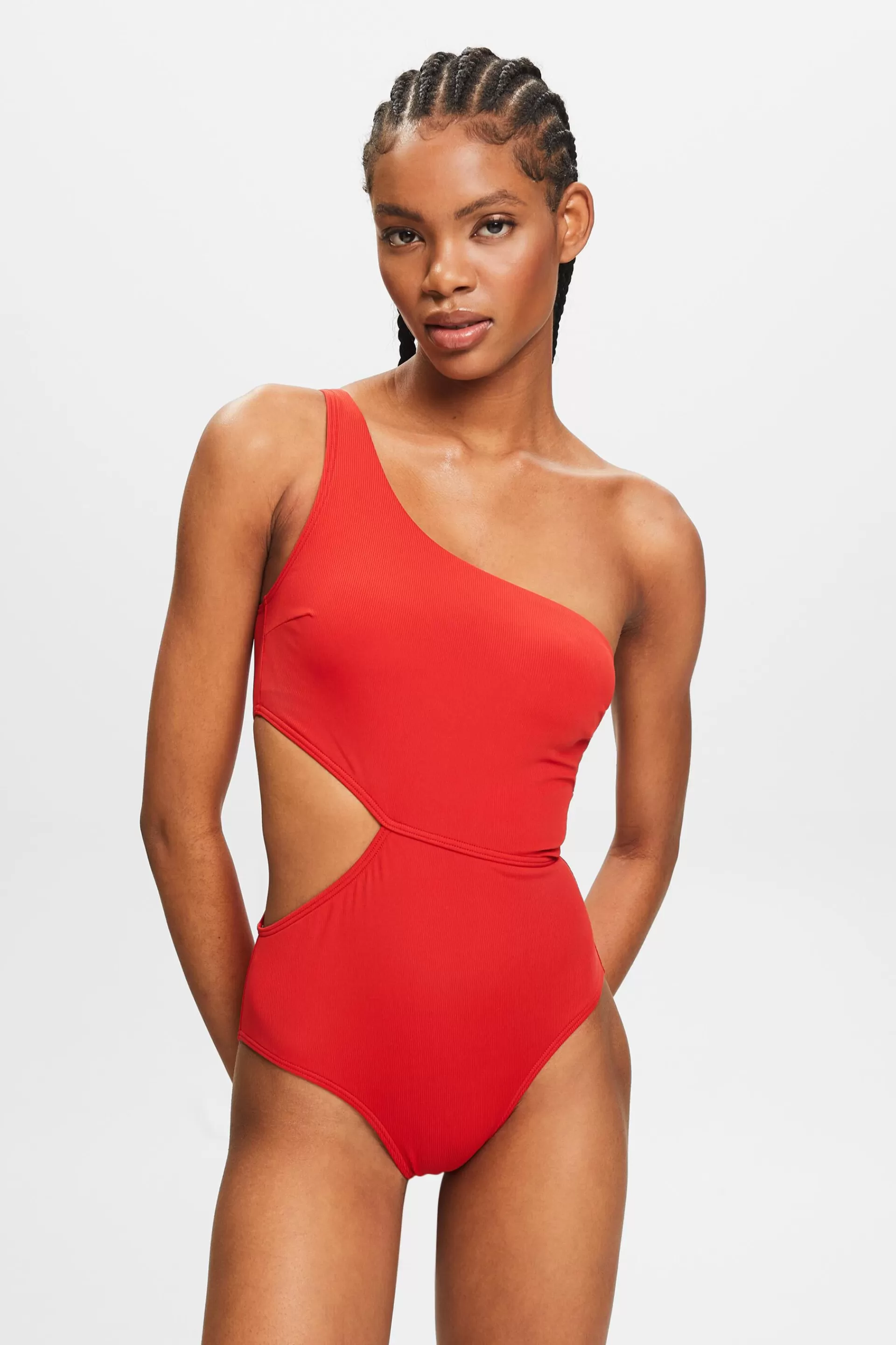 Badeanzug mit Cut-out an einer Schulter-ESPRIT Cheap