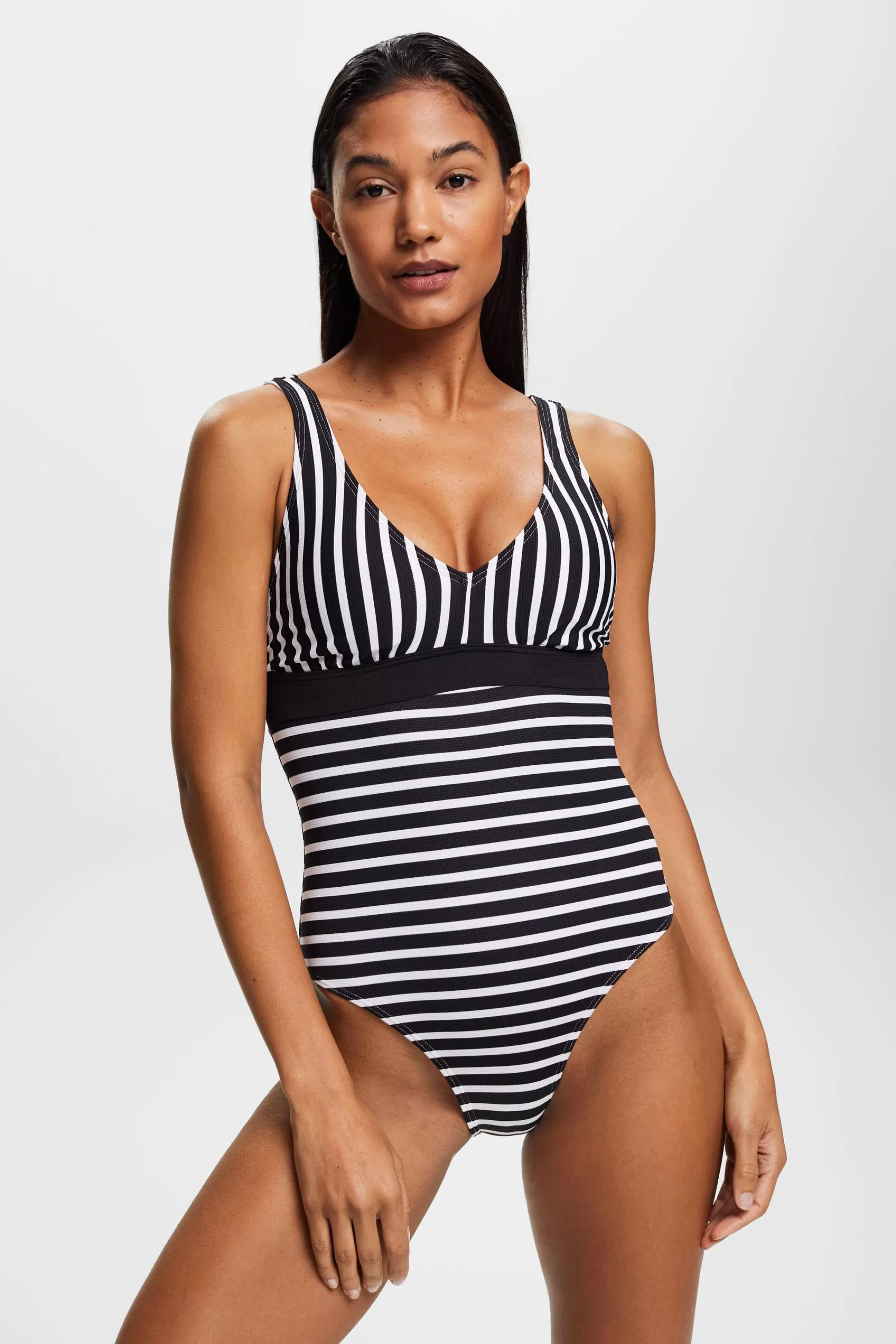 Badeanzug mit Streifen-Muster-ESPRIT Cheap