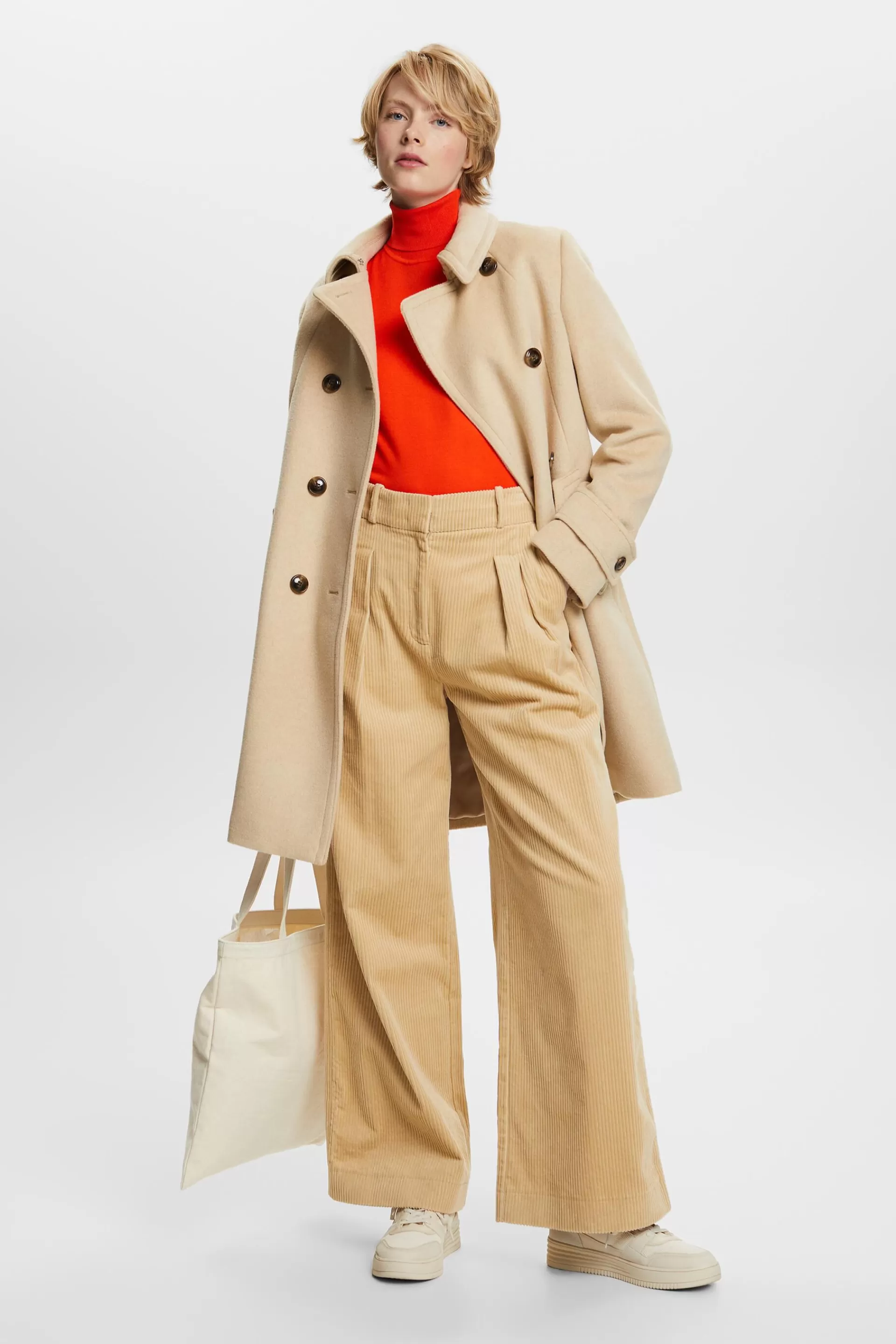 Basic-Rollkragenpullover, LENZING™ ECOVERO™-ESPRIT Hot
