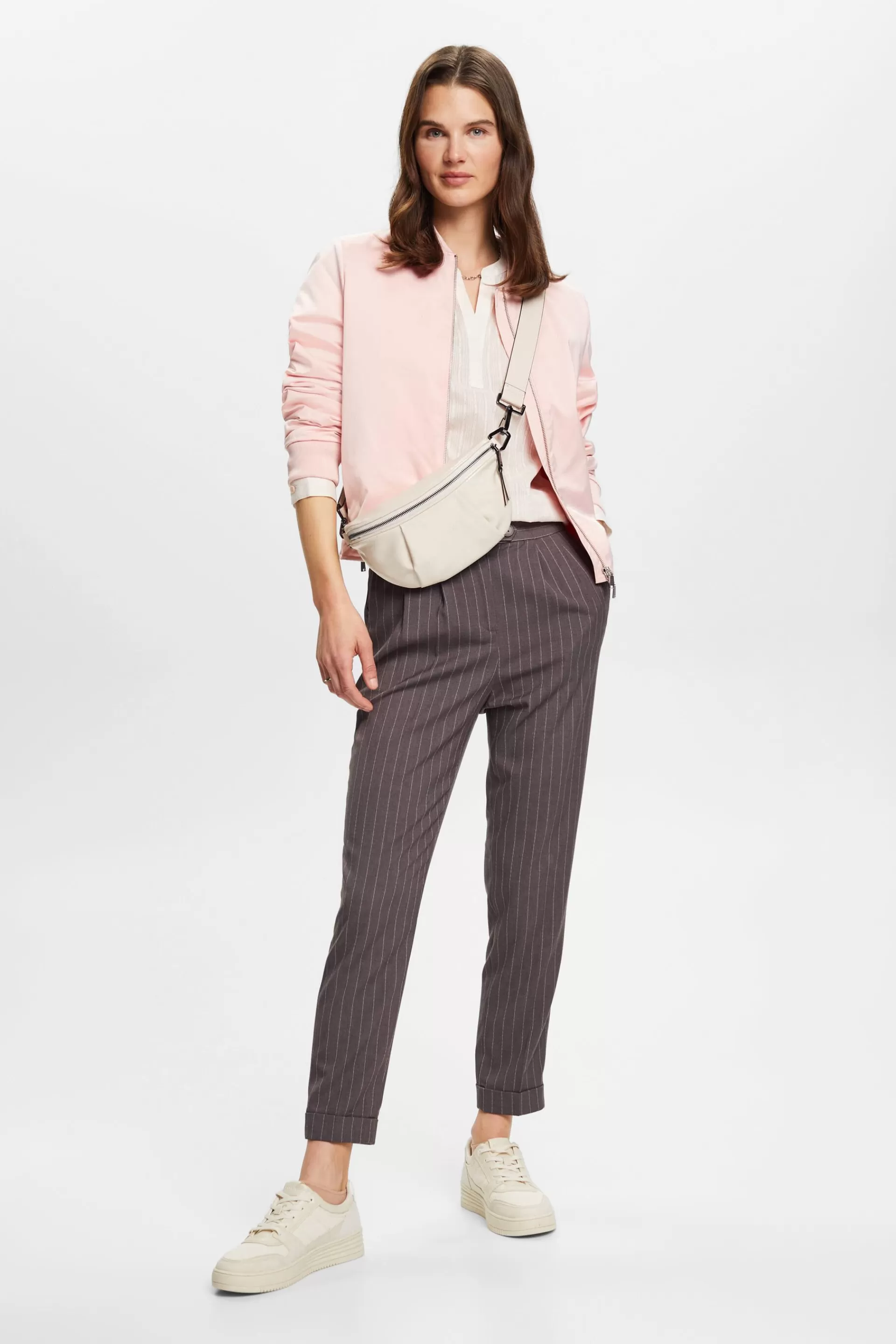 Baumwollbluse mit V-Ausschnitt-ESPRIT Discount
