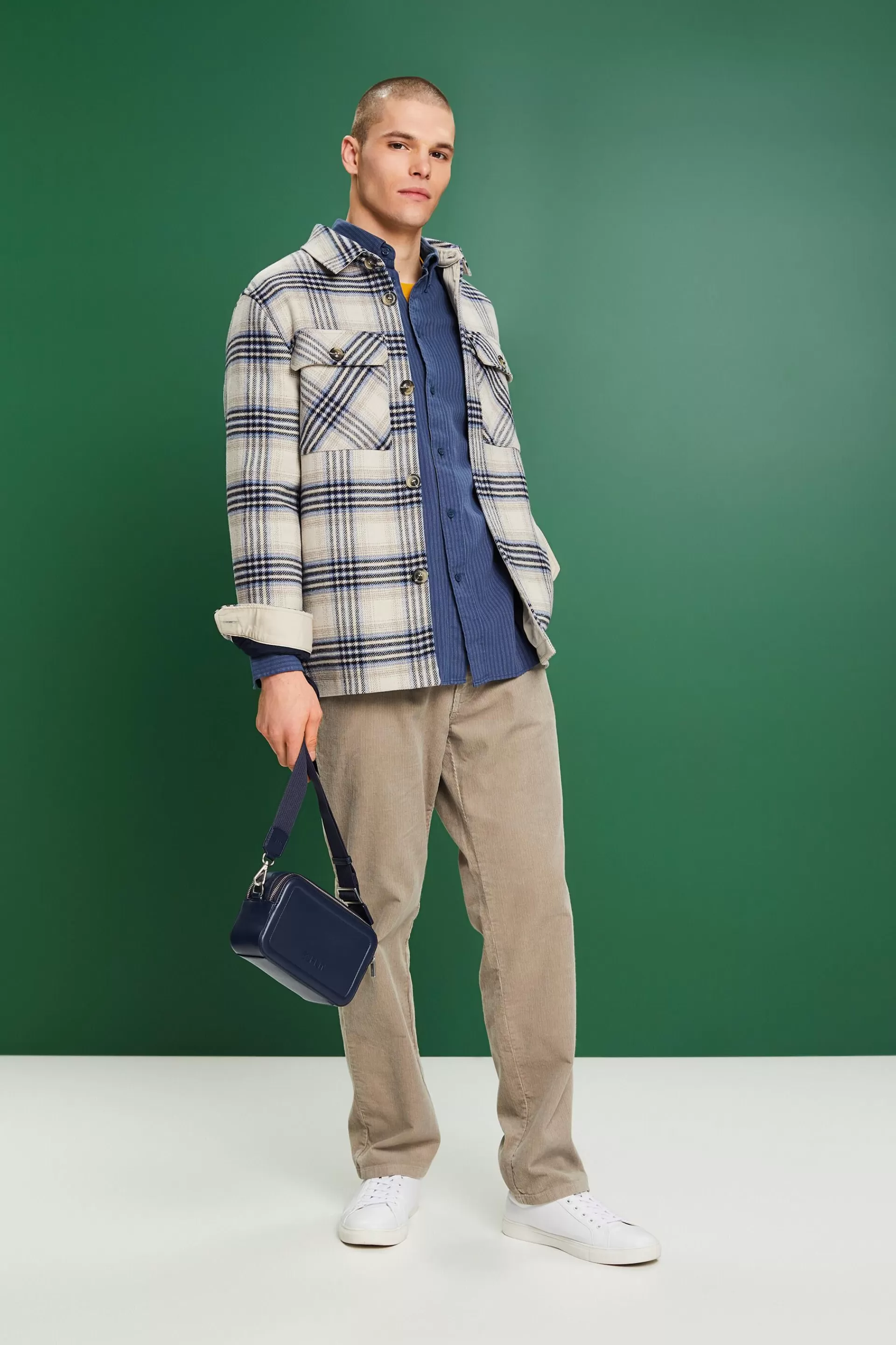 Baumwollflanell-Hemd mit Nadelstreifen-ESPRIT Cheap