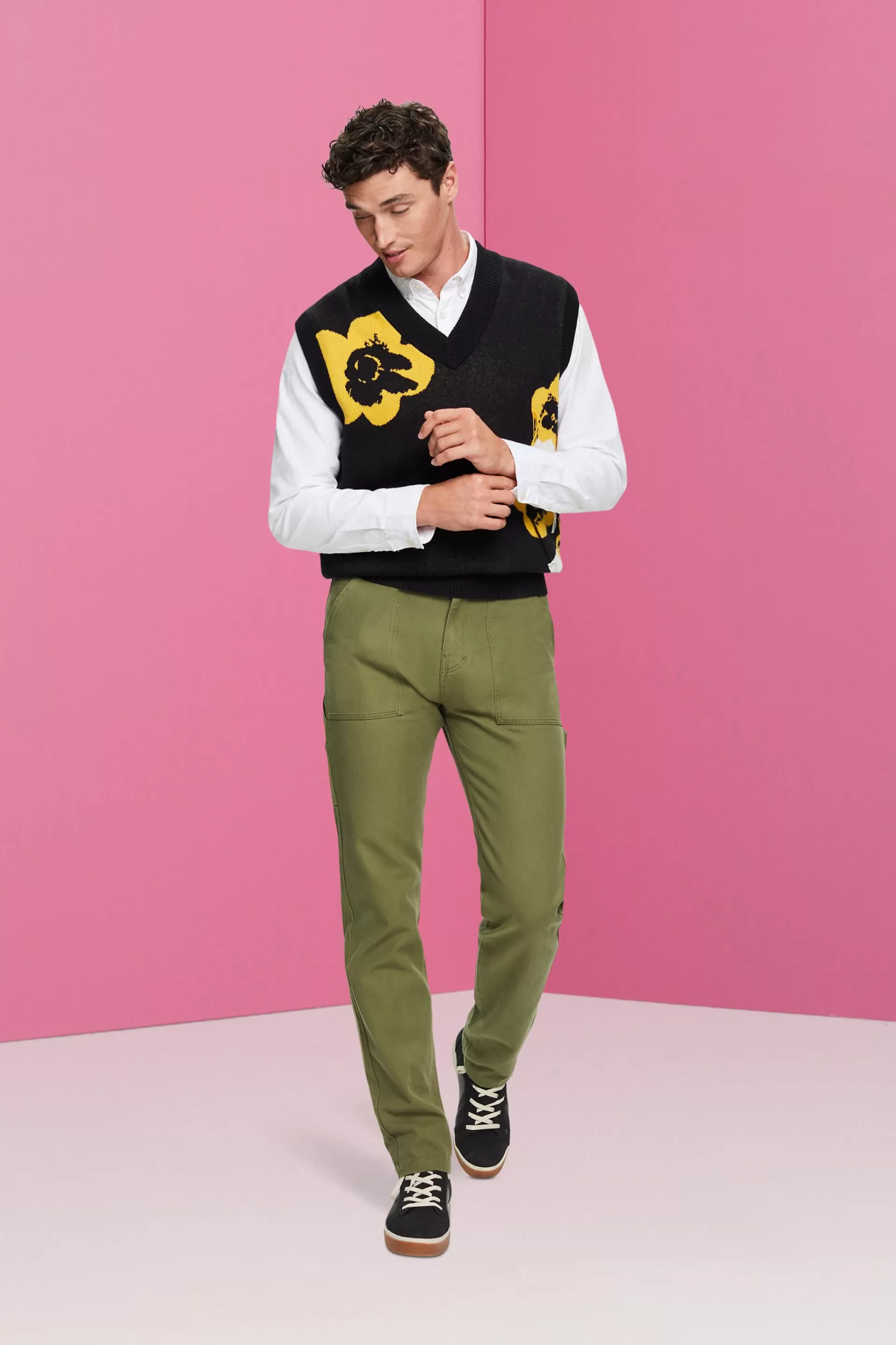 Baumwollhose im Cargo-Stil-ESPRIT Hot