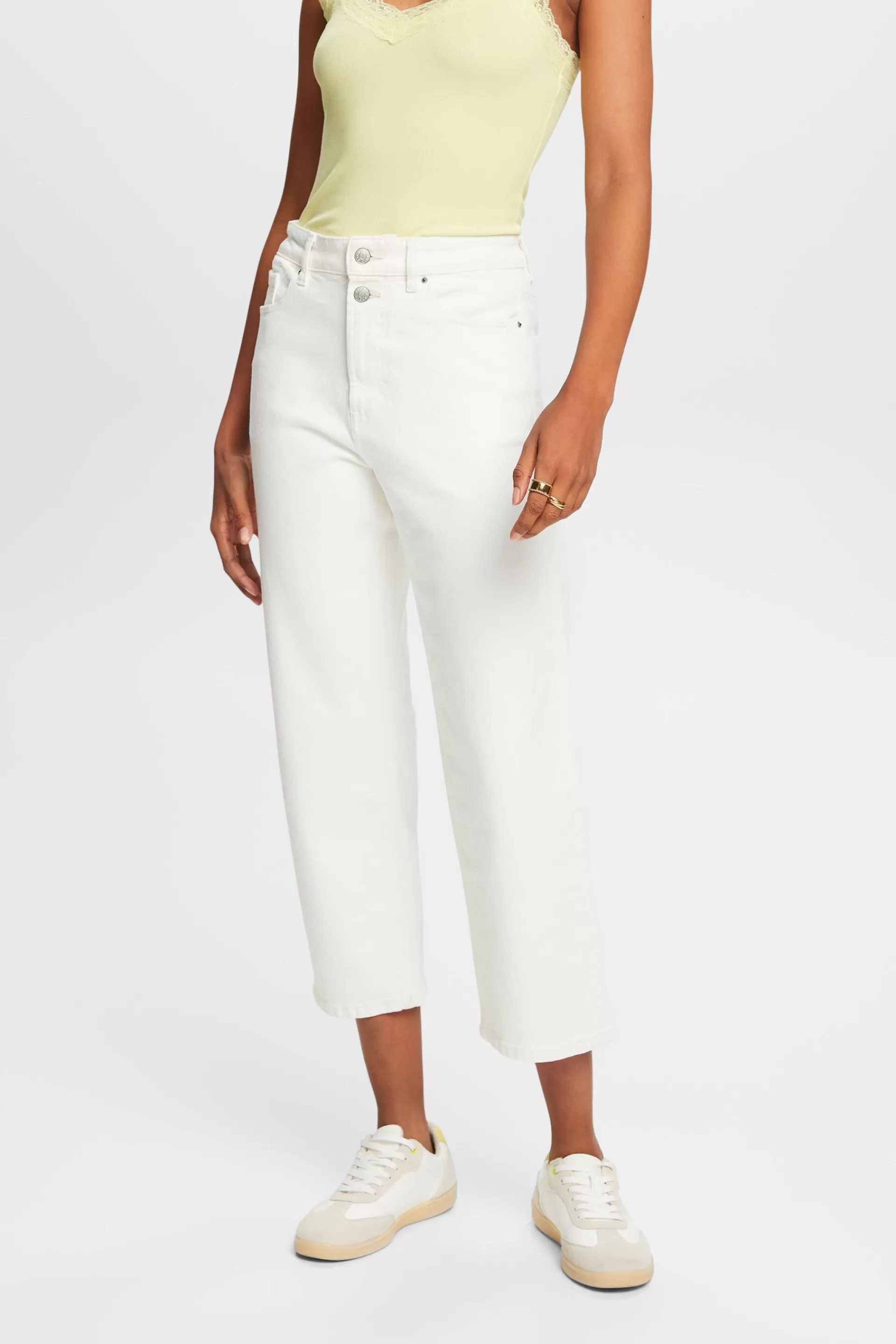 Baumwoll-Jeans mit geradem Bein-ESPRIT Store