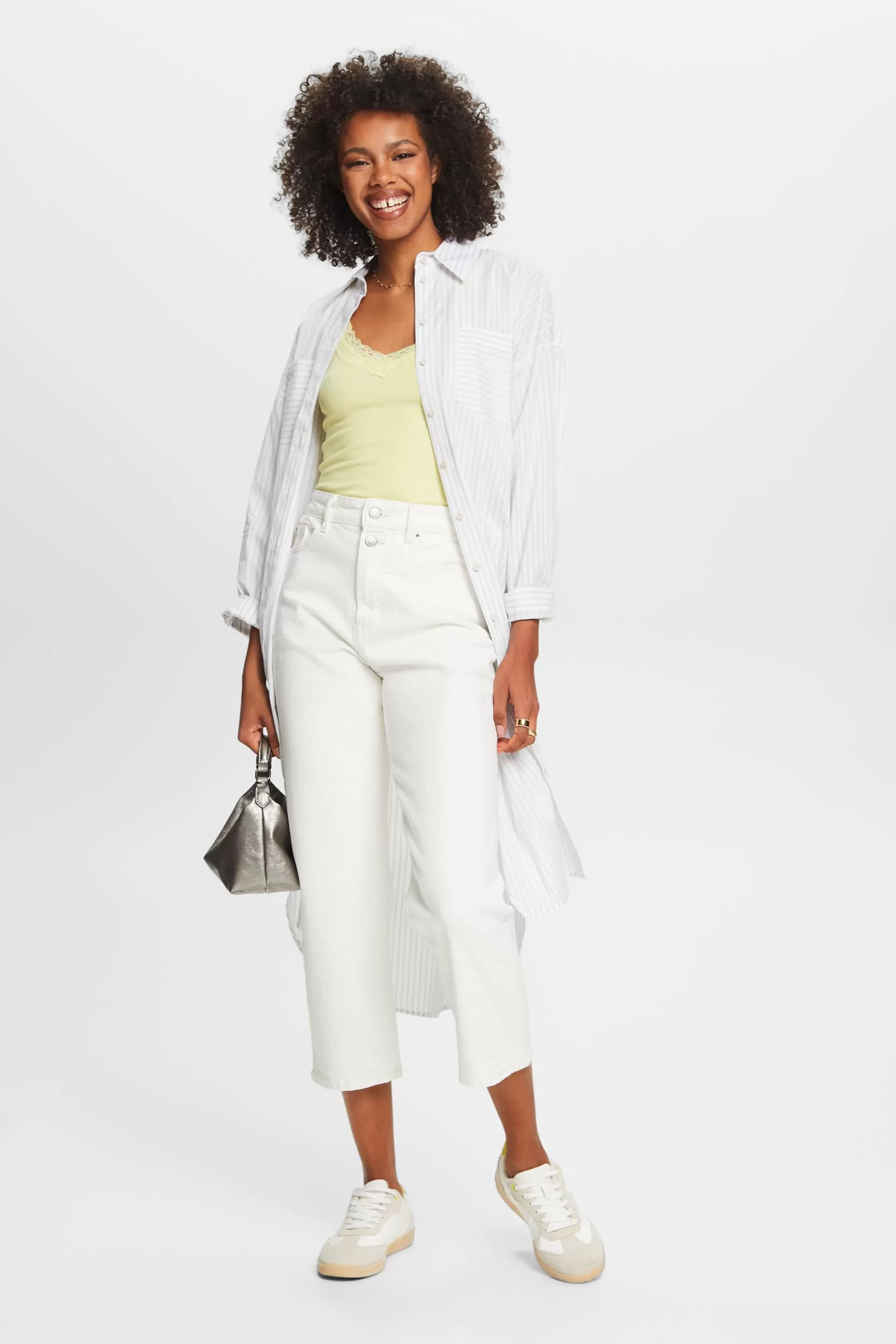Baumwoll-Jeans mit geradem Bein-ESPRIT Store