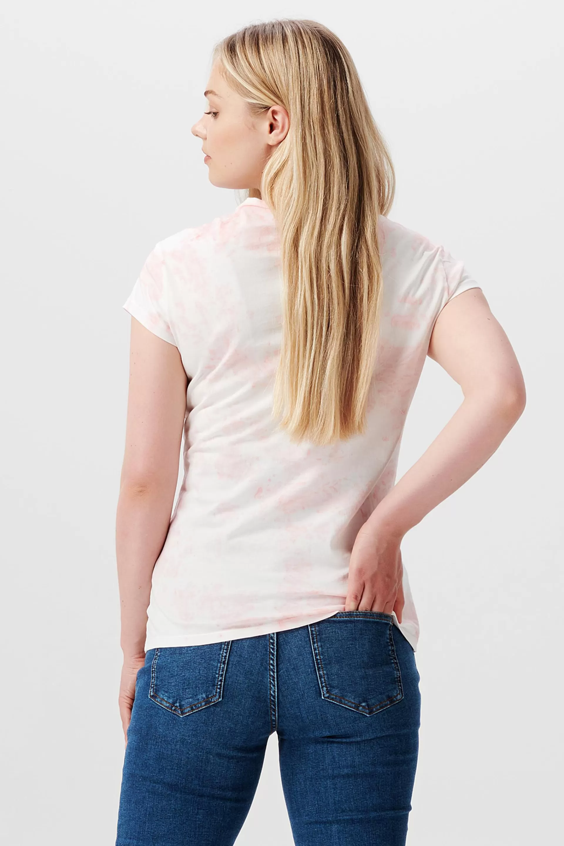 Baumwoll-T-Shirt mit Ice-Dye-Batikmuster-ESPRIT Online