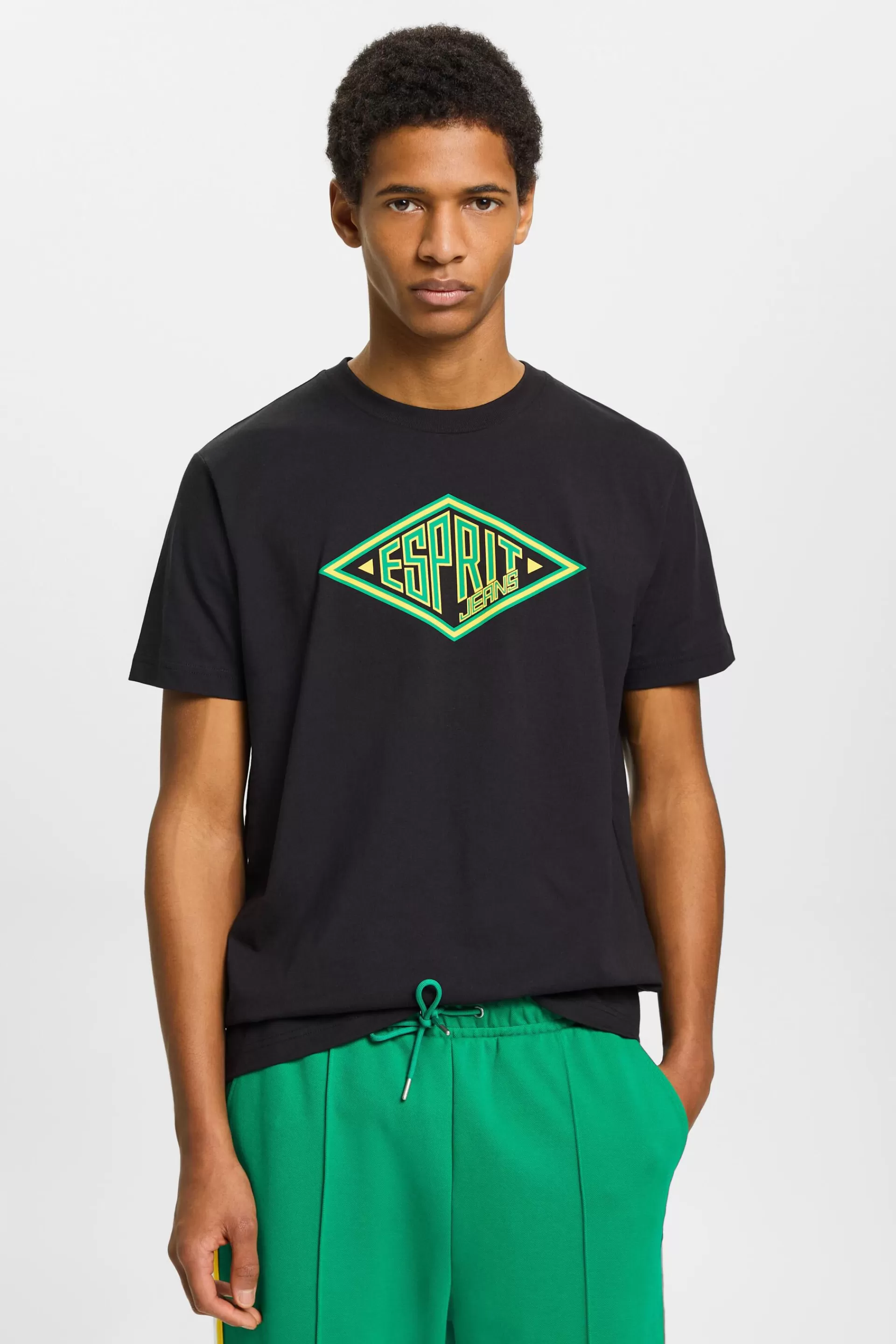 Baumwoll-T-Shirt mit Logo-ESPRIT Sale