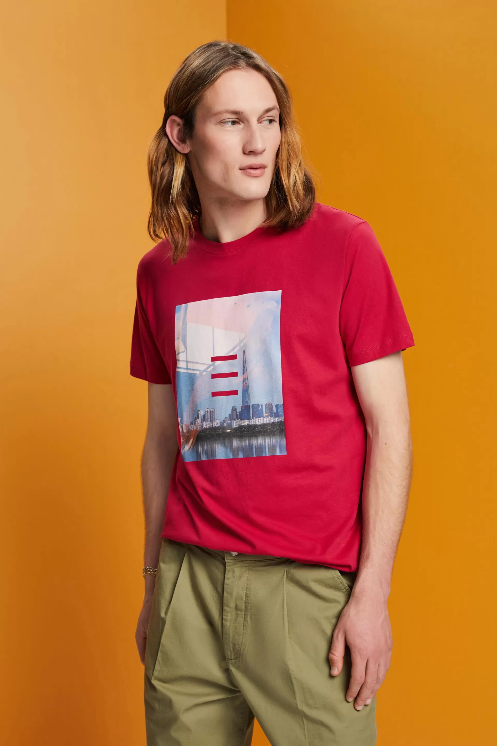 Baumwoll-T-Shirt mit Print-ESPRIT Flash Sale