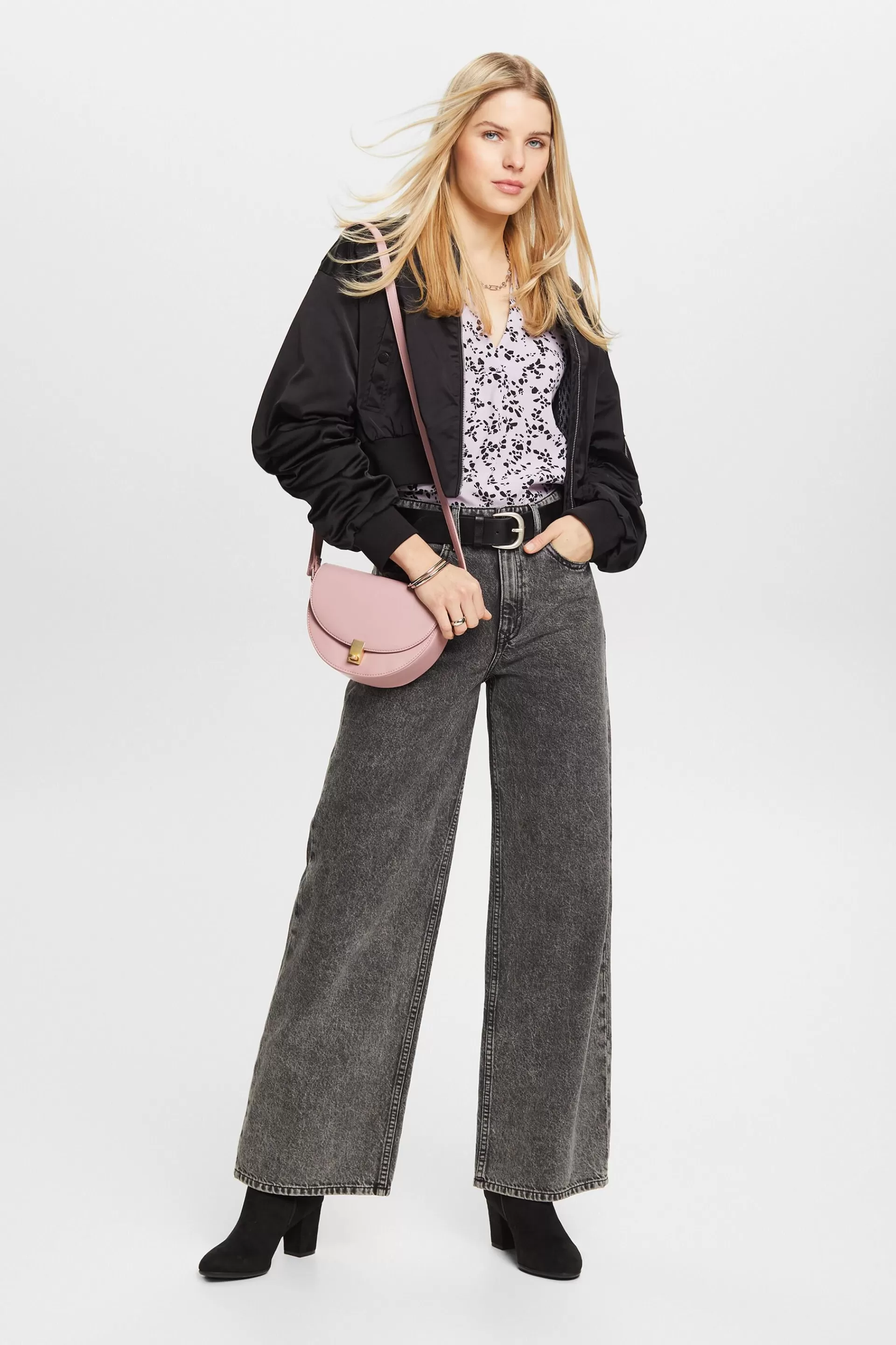 Bedruckte Bluse mit V-Ausschnitt-ESPRIT Sale
