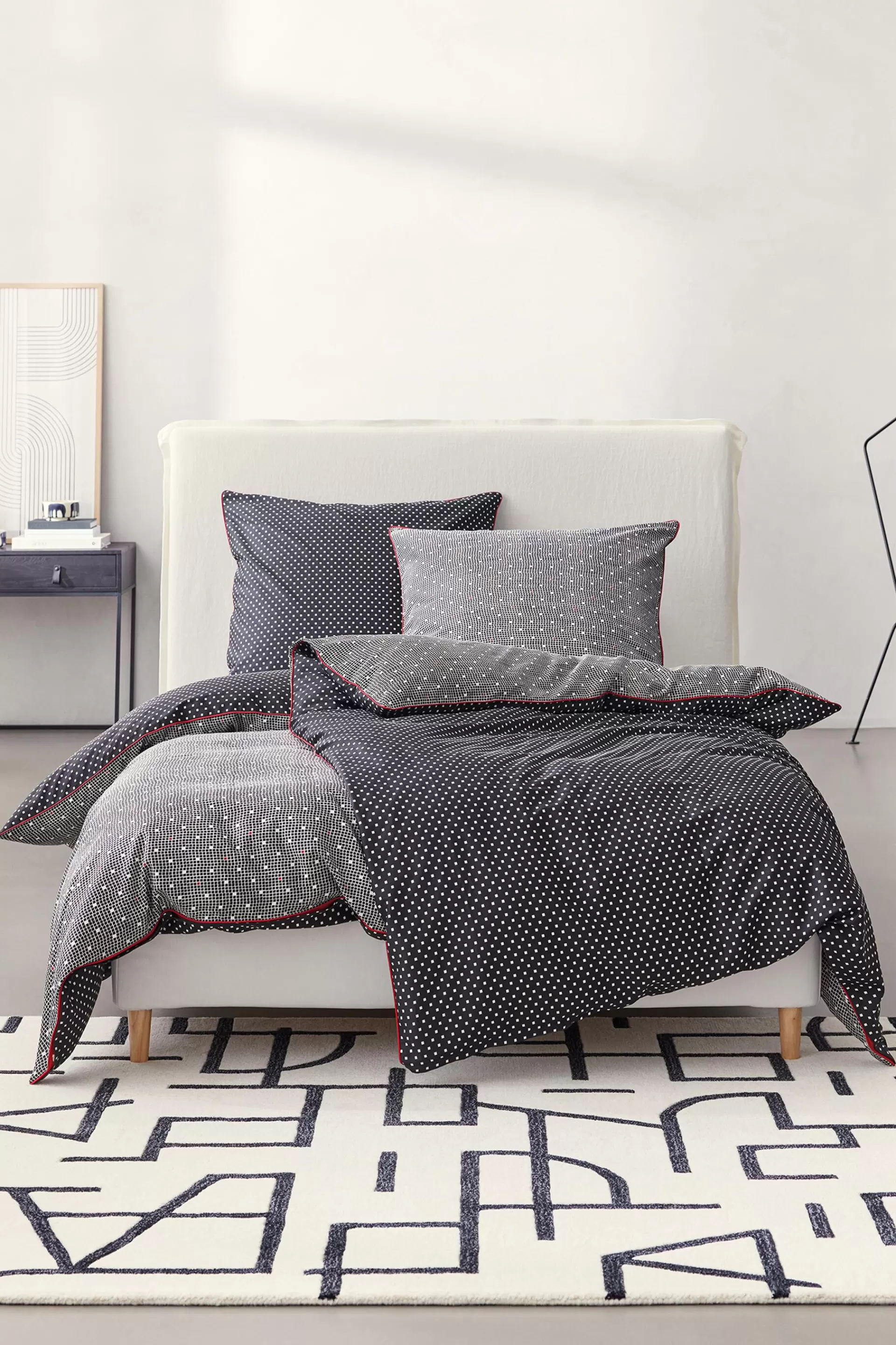Bedruckte Satin-Bettwäsche-ESPRIT Discount