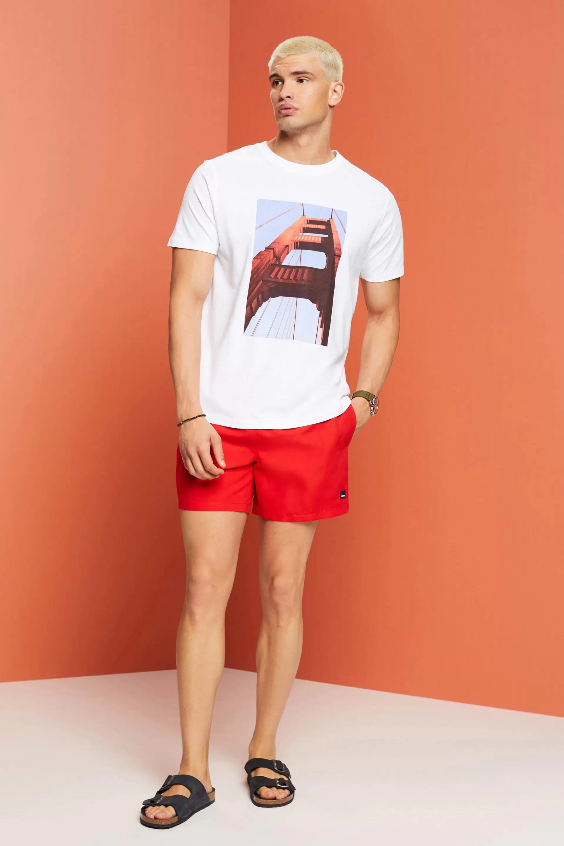 Bedrucktes Baumwoll-T-Shirt-ESPRIT Cheap