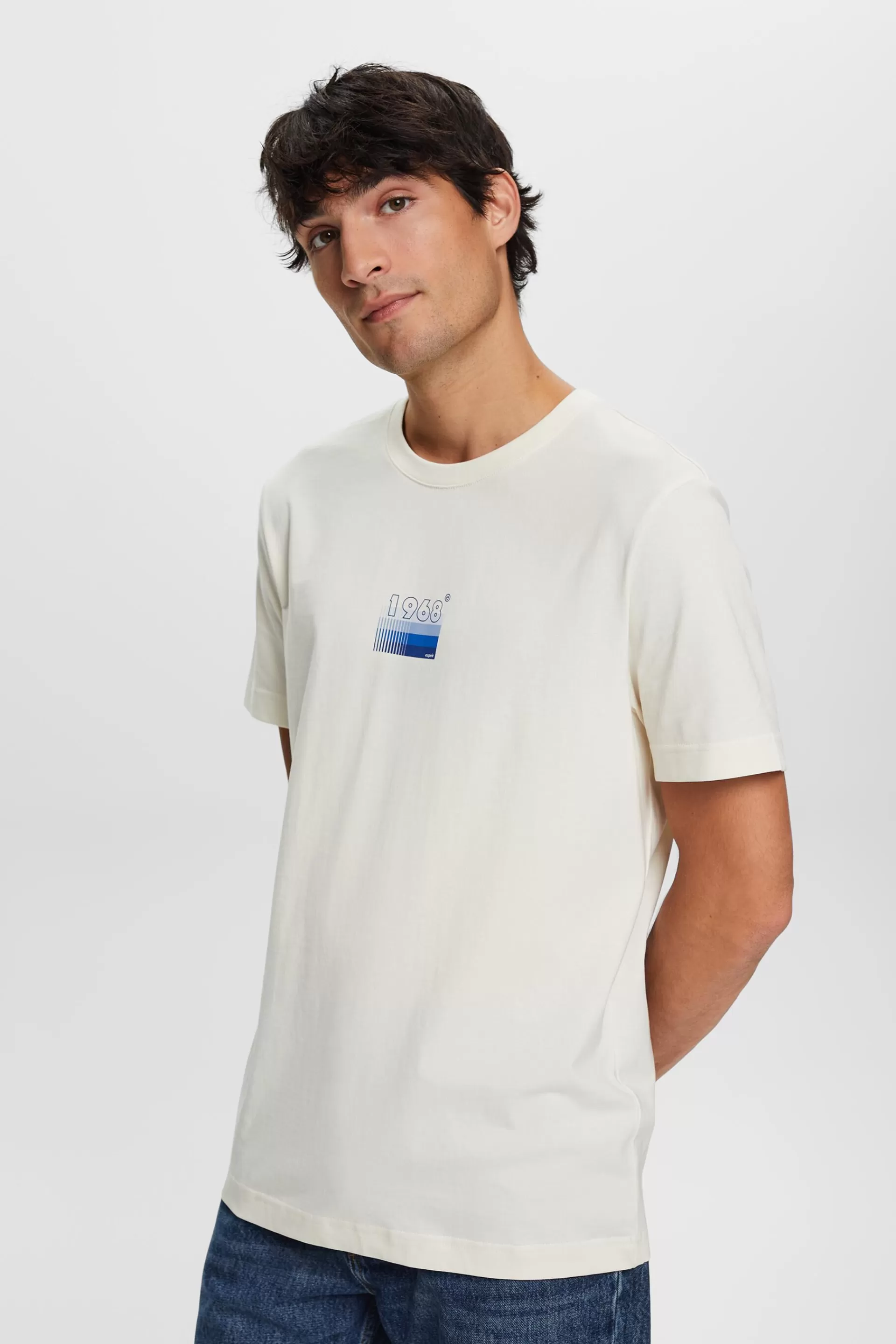 Bedrucktes Jersey-T-Shirt, 100 % Baumwolle-ESPRIT Flash Sale