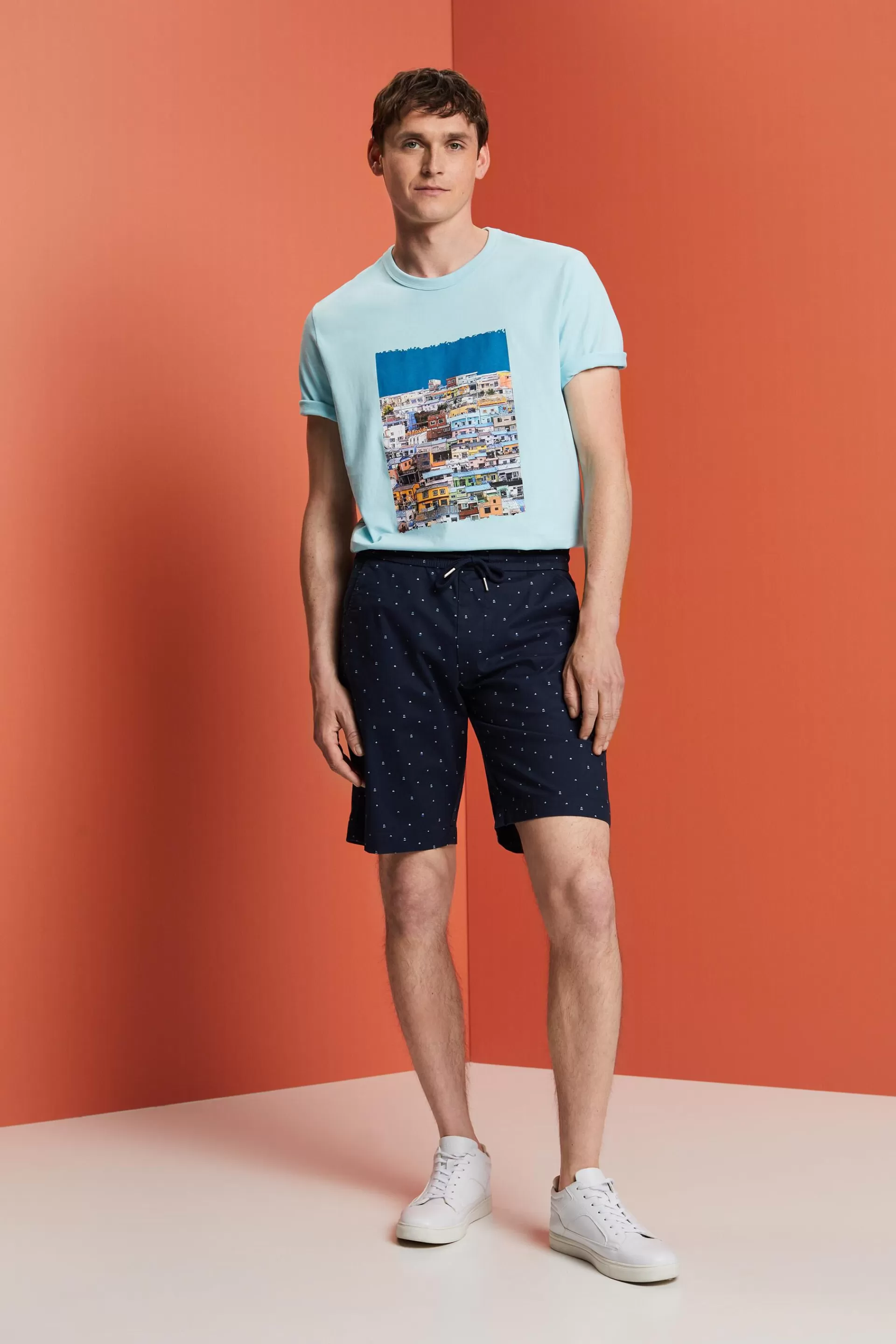 Bedrucktes Jersey-T-Shirt, 100 % Baumwolle-ESPRIT Hot